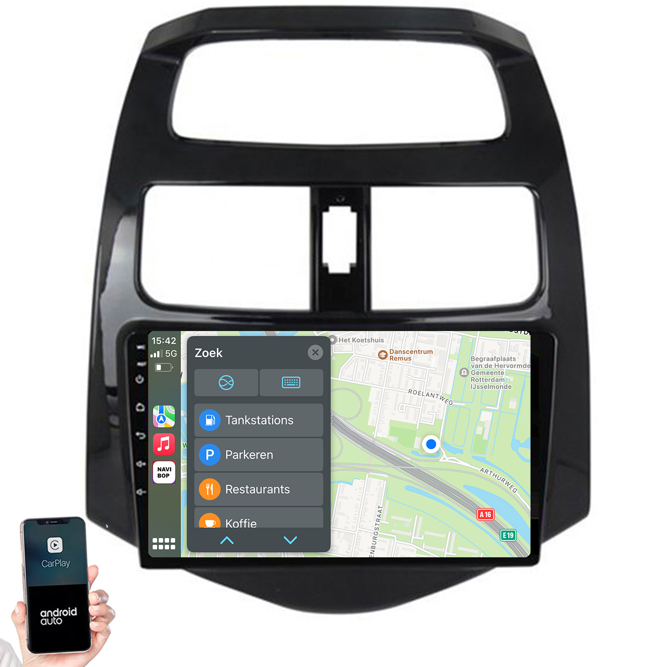 Chevrolet Spark | Autoradio | 2009 t/m 2015 | Android 14 | Apple CarPlay & Android Auto