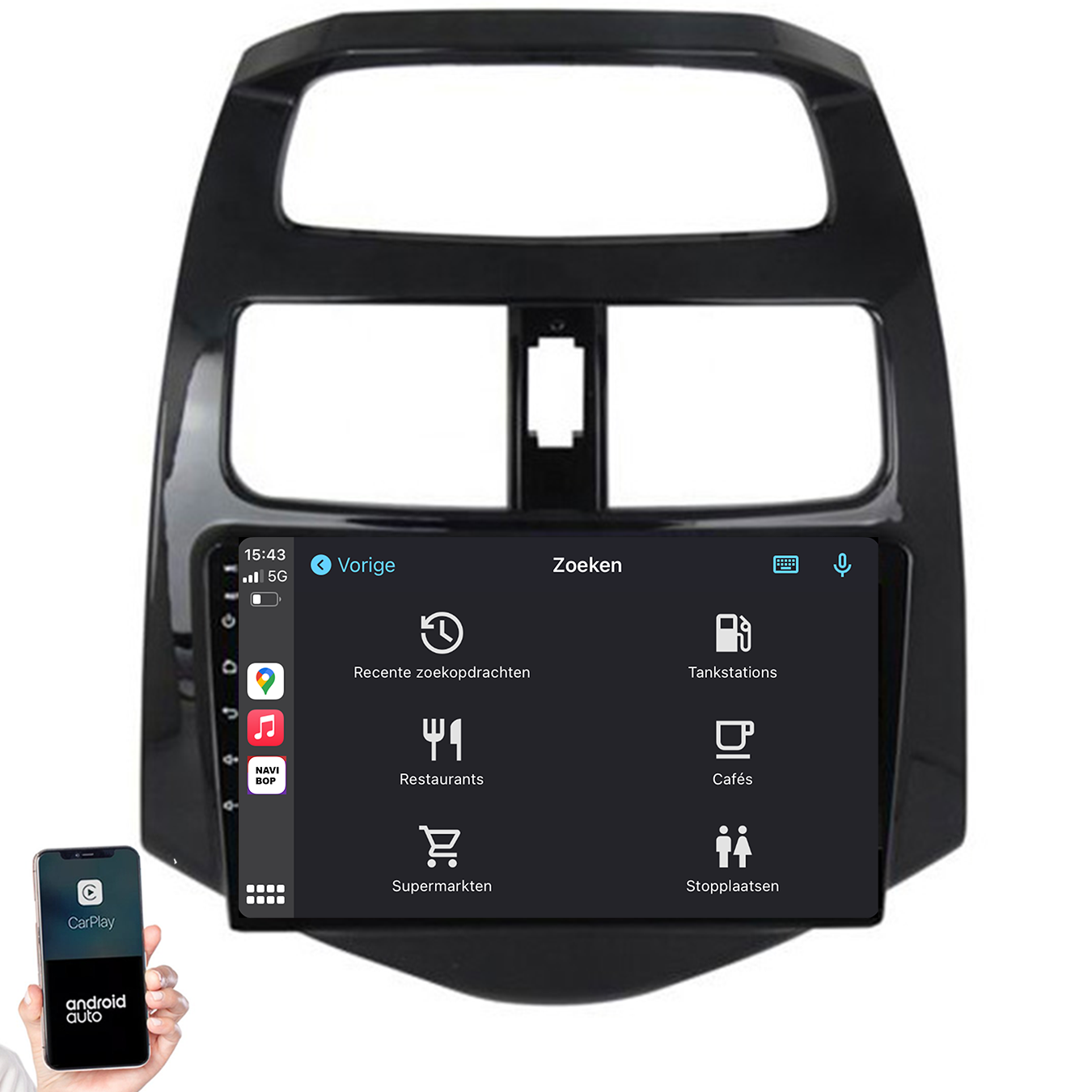 Chevrolet Spark | Autoradio | 2009 t/m 2015 | Android 14 | Apple CarPlay & Android Auto