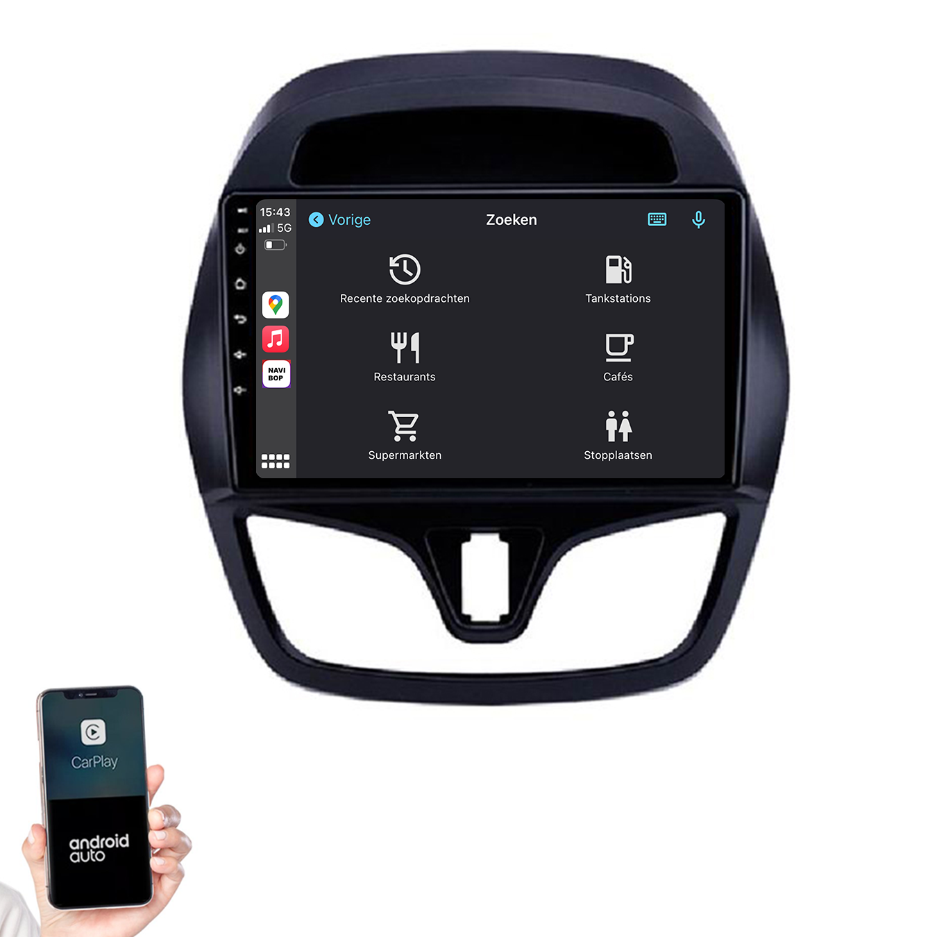 Chevrolet Spark | Autoradio | 2015 t/m 2018 | Android 14 | Apple CarPlay & Android Auto