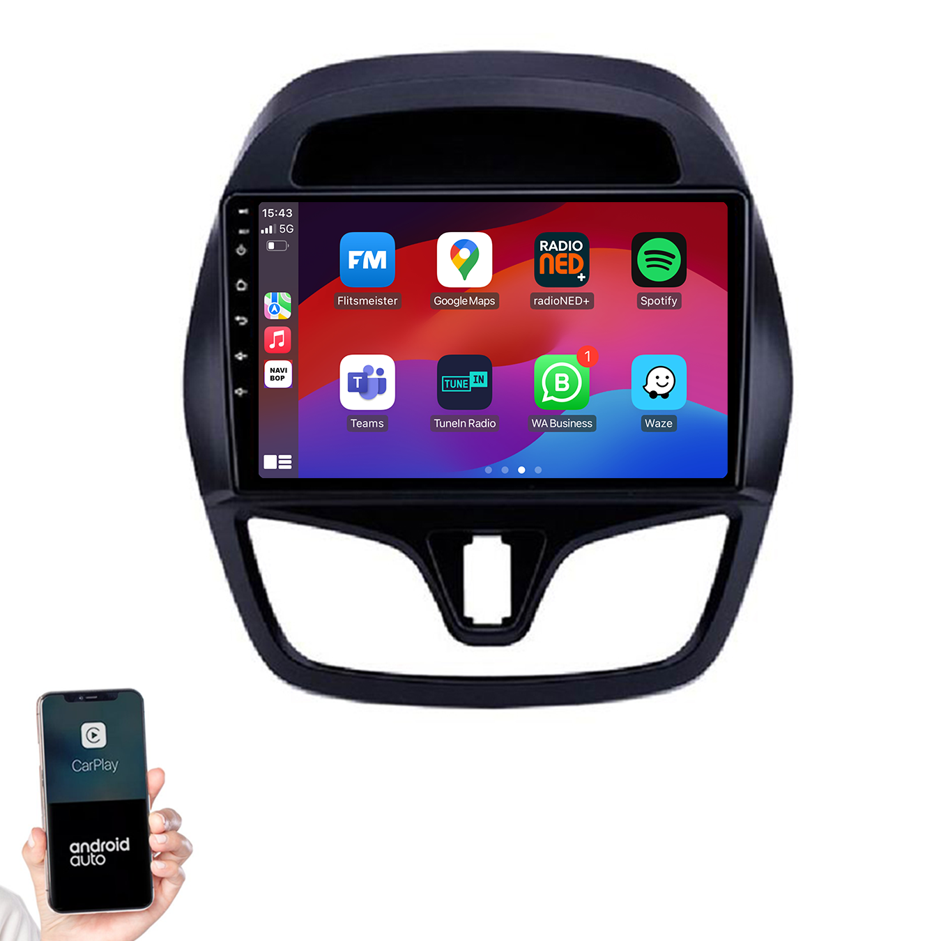 Chevrolet Spark | Autoradio | 2015 t/m 2018 | Android 14 | Apple CarPlay & Android Auto