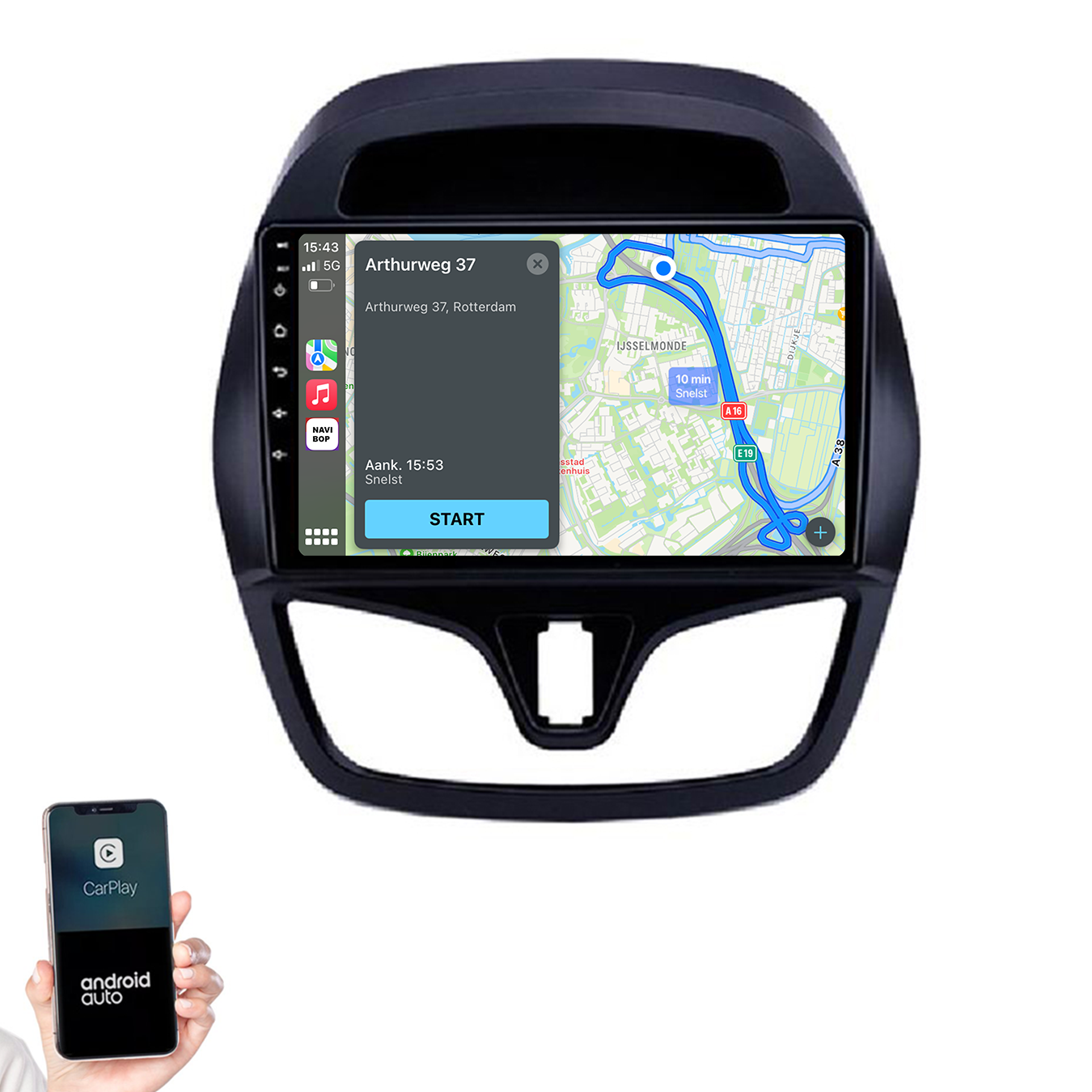 Chevrolet Spark | Autoradio | 2015 t/m 2018 | Android 14 | Apple CarPlay & Android Auto