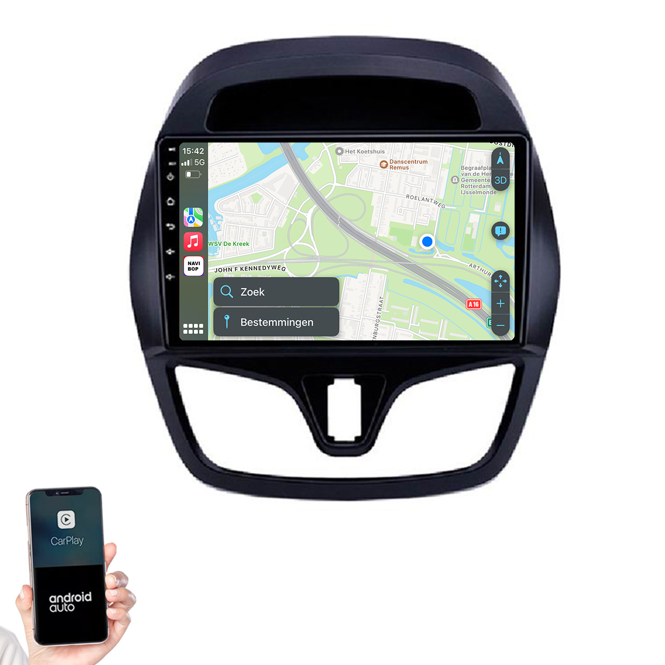 Chevrolet Spark | Autoradio | 2015 t/m 2018 | Android 14 | Apple CarPlay & Android Auto