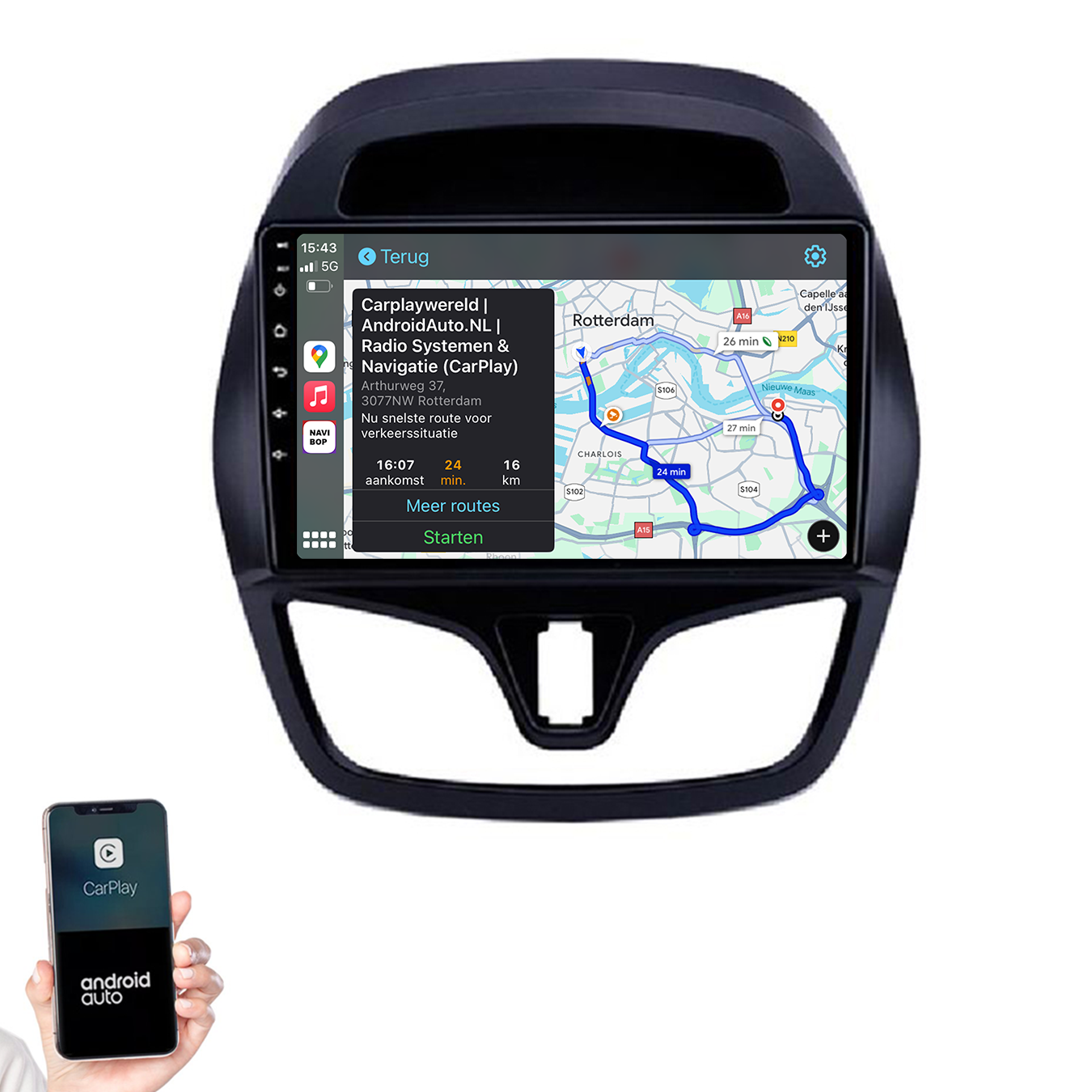 Chevrolet Spark | Autoradio | 2015 t/m 2018 | Android 14 | Apple CarPlay & Android Auto