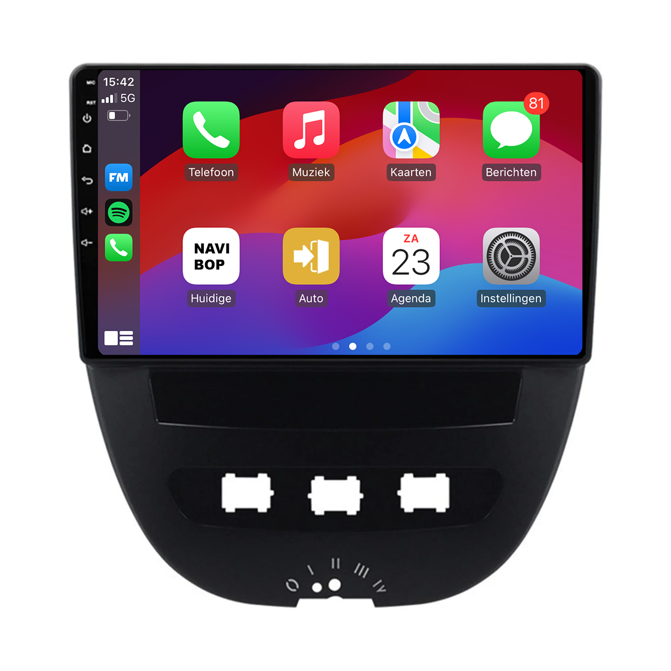 Peugeot 107 | Autoradio | 2005 t/m 2014 | Android 14 | Apple CarPlay & Android Auto