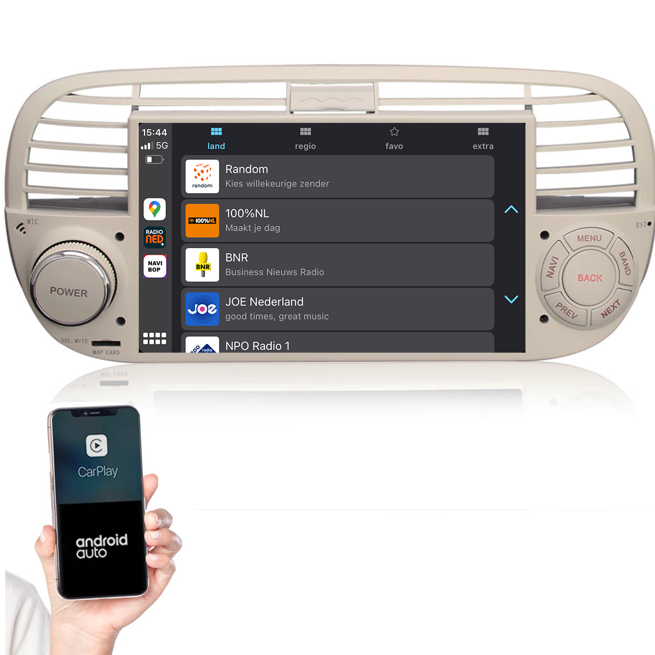 Fiat 500 | Autoradio | 2005 t/m 2017 | Android 14 | Apple CarPlay & Android Auto