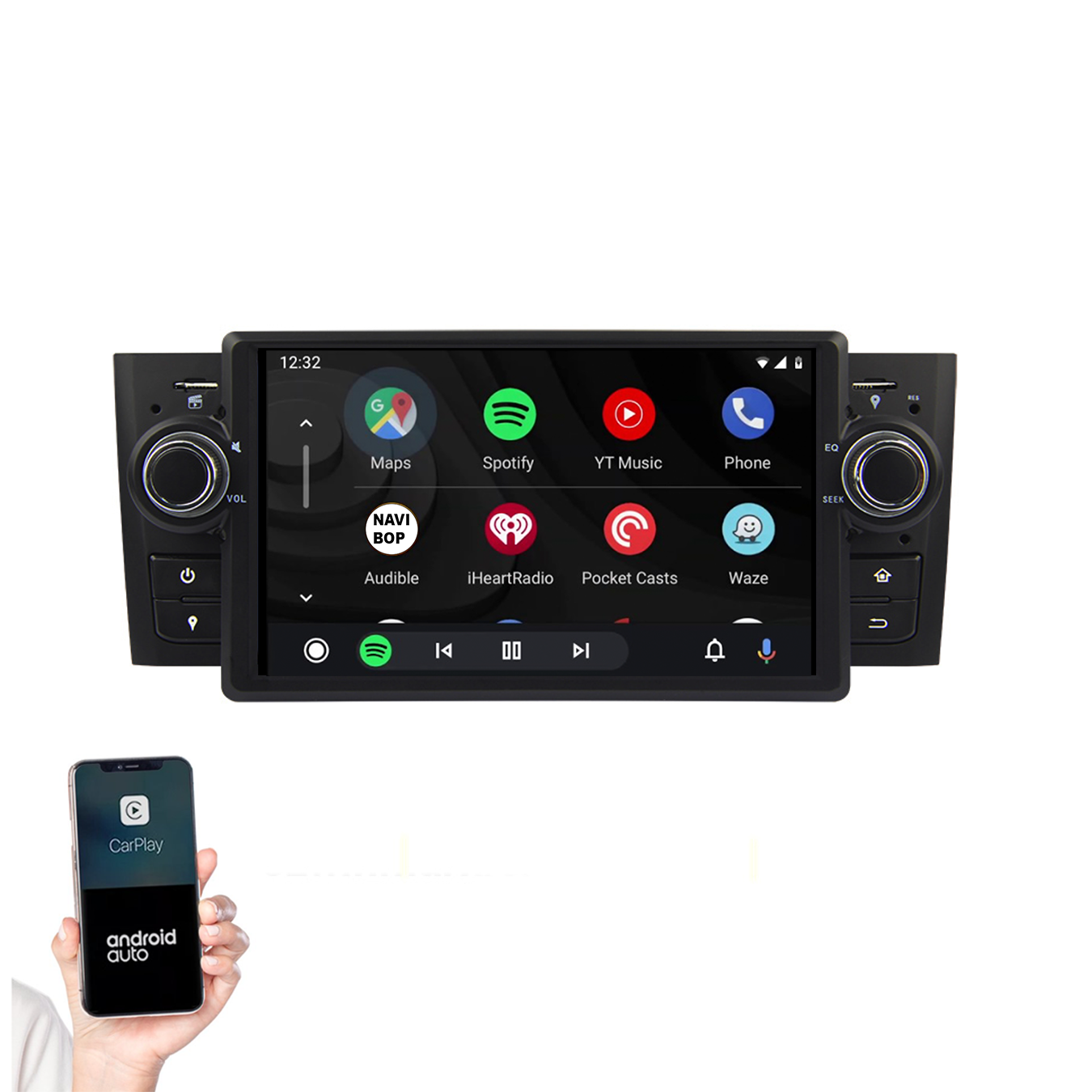 Fiat Punto Linea | Autoradio | 2007 t/m 2010 | Android 14 | Apple CarPlay & Android Auto