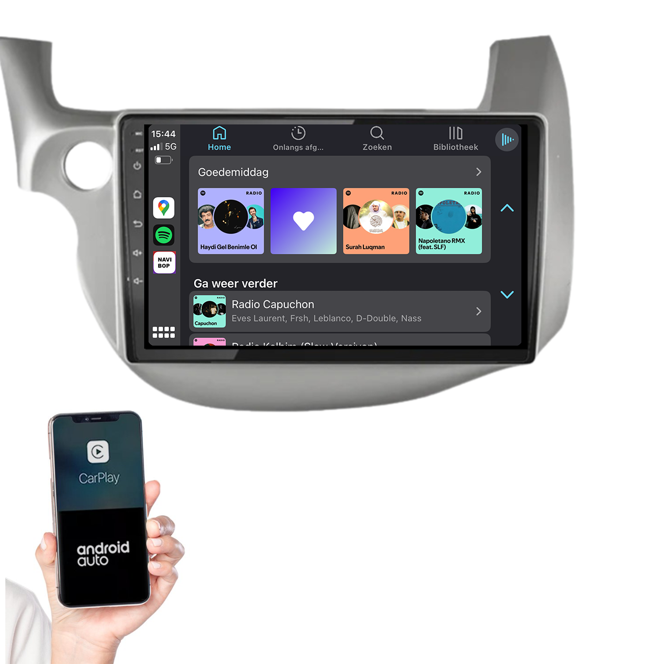 Honda Jazz | Autoradio | 2008 t/m 2015 | Android 14 | Apple CarPlay & Android Auto