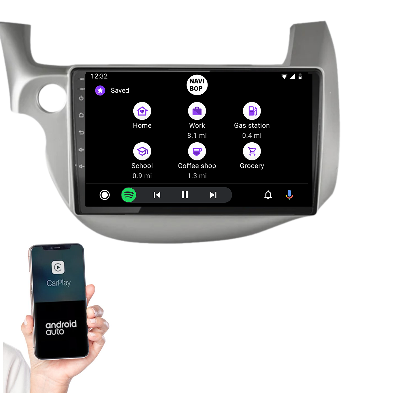 Honda Jazz | Autoradio | 2008 t/m 2015 | Android 14 | Apple CarPlay & Android Auto