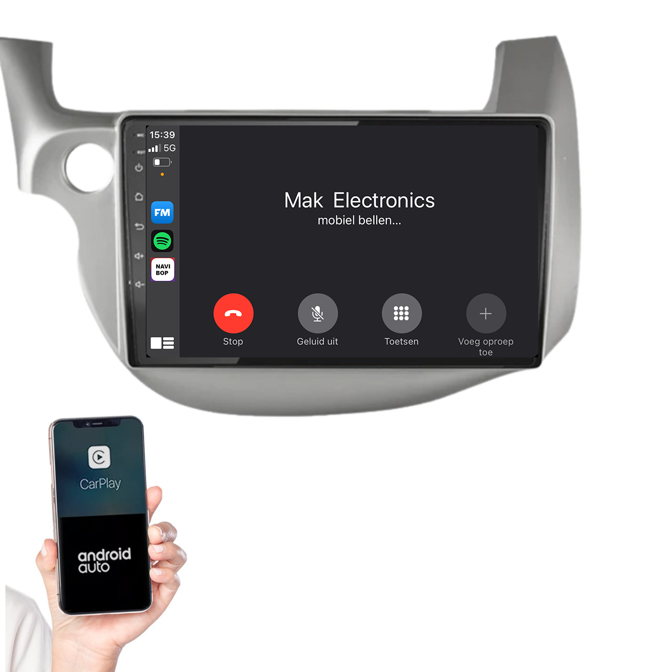 Honda Jazz | Autoradio | 2008 t/m 2015 | Android 14 | Apple CarPlay & Android Auto