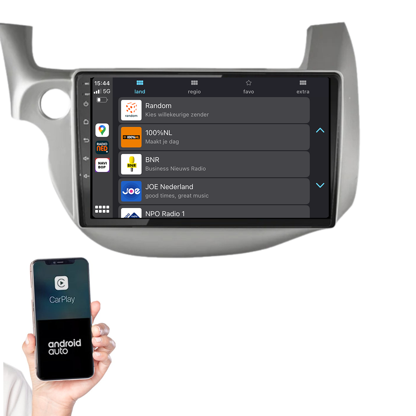 Honda Jazz | Autoradio | 2008 t/m 2015 | Android 14 | Apple CarPlay & Android Auto