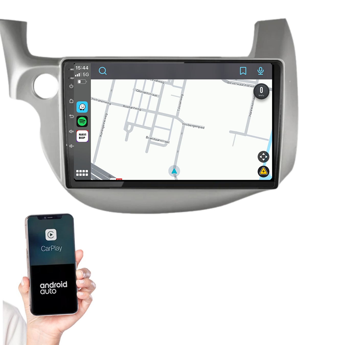 Honda Jazz | Autoradio | 2008 t/m 2015 | Android 14 | Apple CarPlay & Android Auto