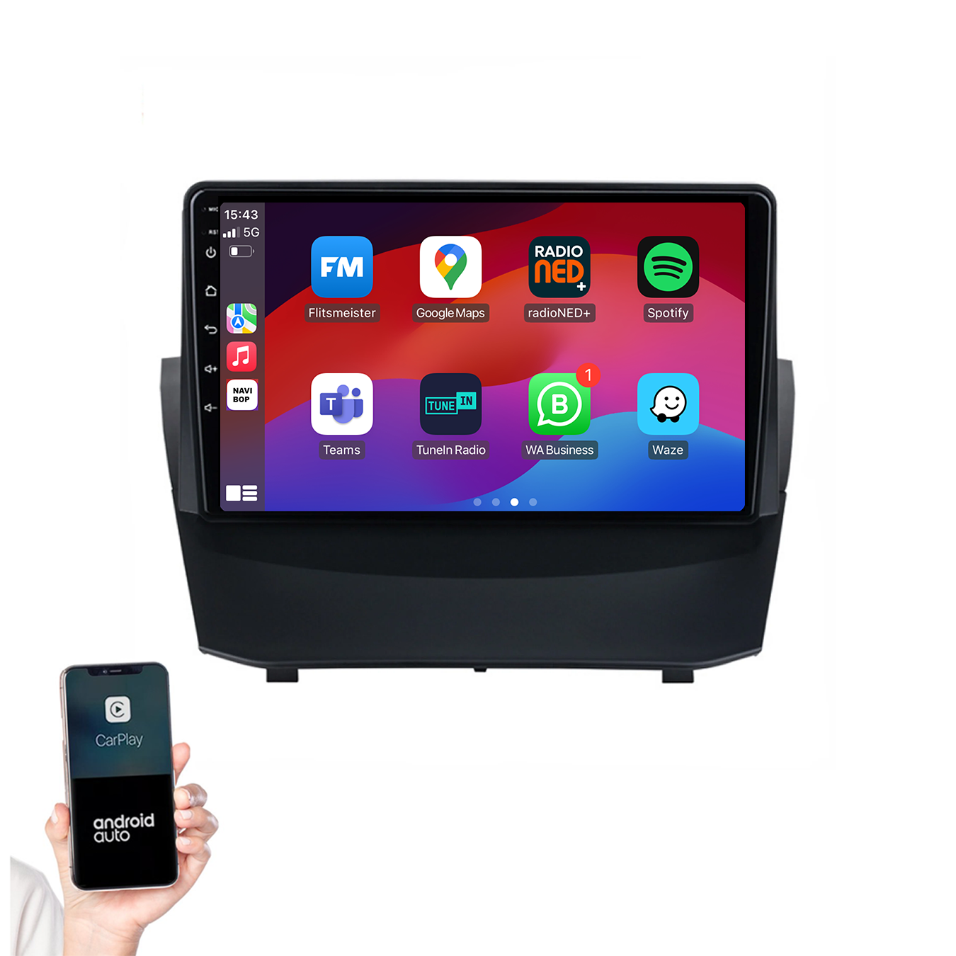 Ford Fiesta | Autoradio | 2009 t/m 2017 | Android 14 | Apple CarPlay & Android Auto