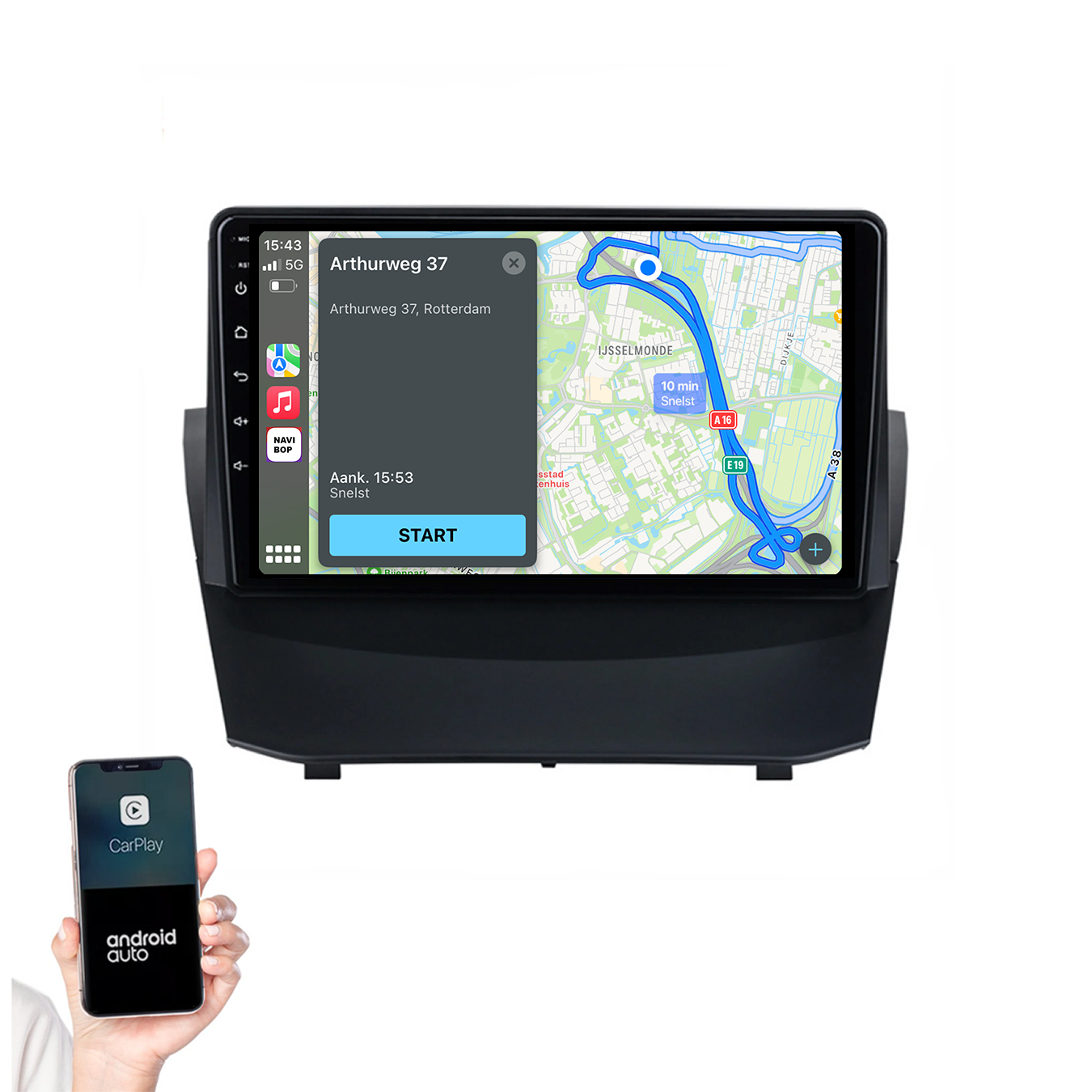 Ford Fiesta | Autoradio | 2009 t/m 2017 | Android 14 | Apple CarPlay & Android Auto