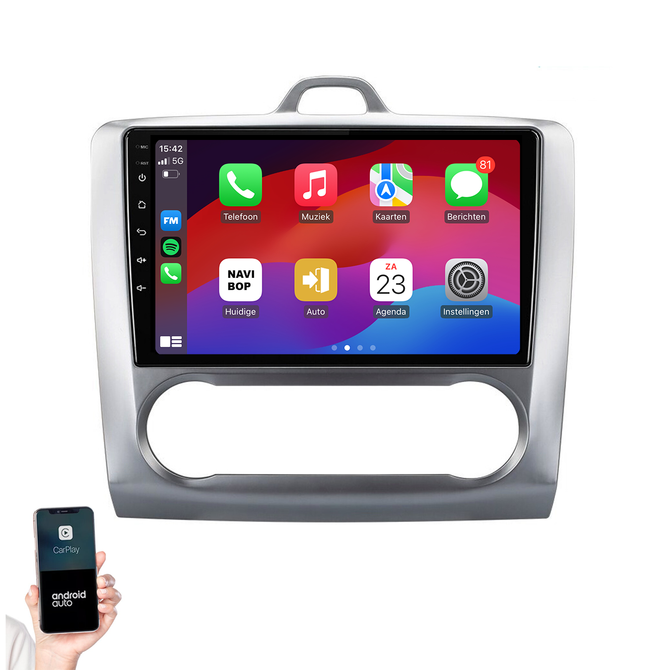 Ford Focus | Autoradio | 2004 t/m 2011 | Android 14 | Apple CarPlay & Android Auto