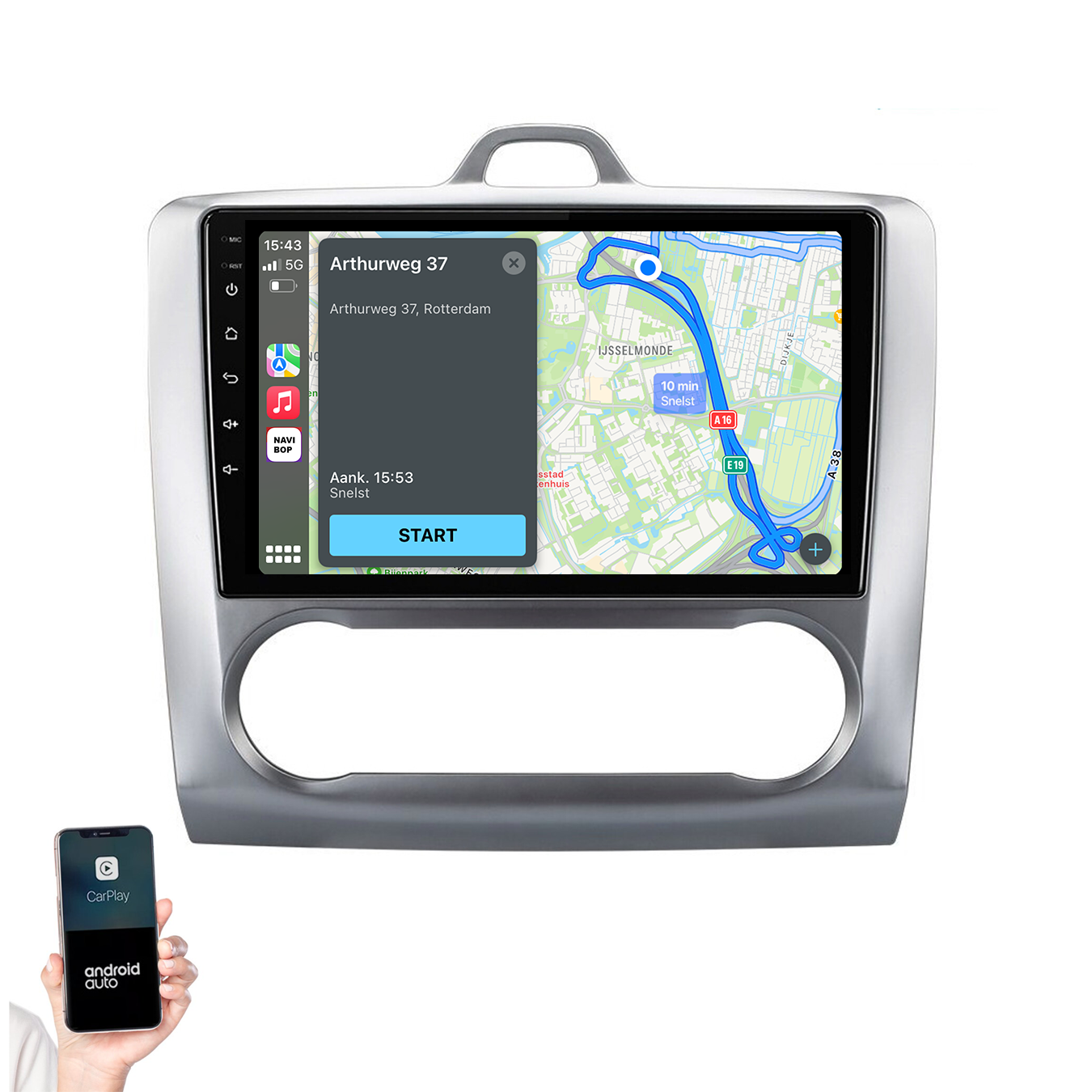 Ford Focus | Autoradio | 2004 t/m 2011 | Android 14 | Apple CarPlay & Android Auto
