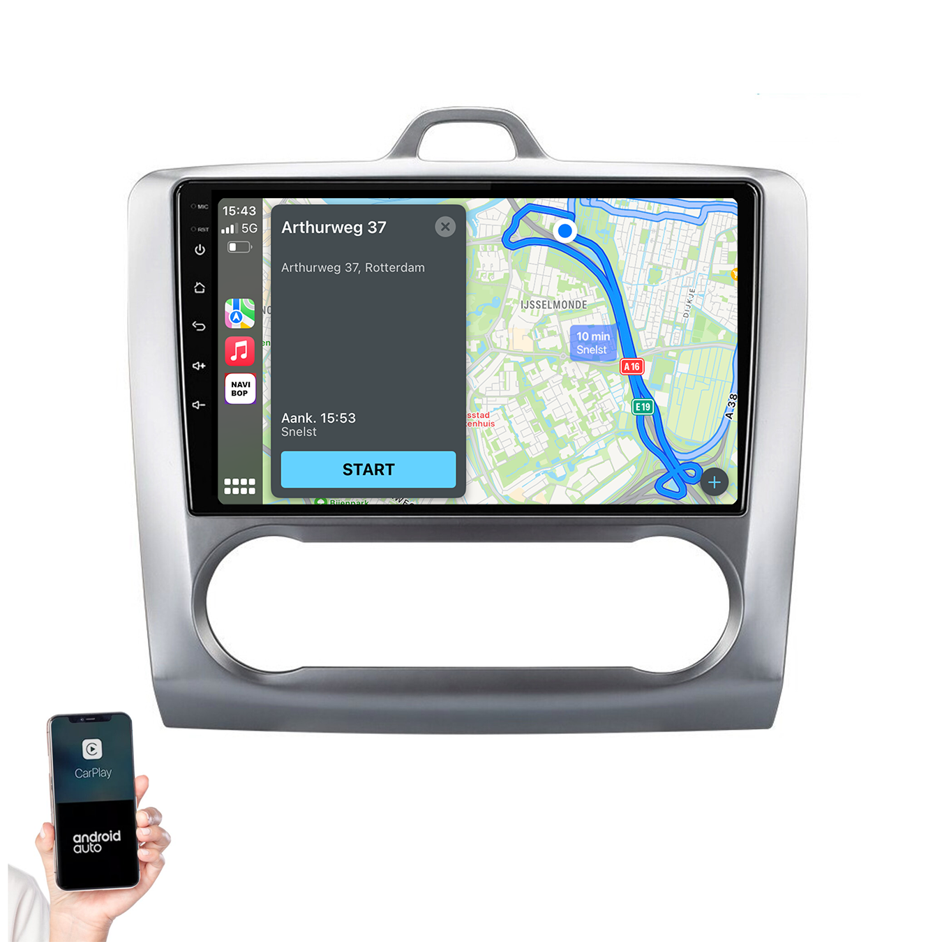 Ford Focus | Autoradio | 2004 t/m 2011 | Android 14 | Apple CarPlay & Android Auto