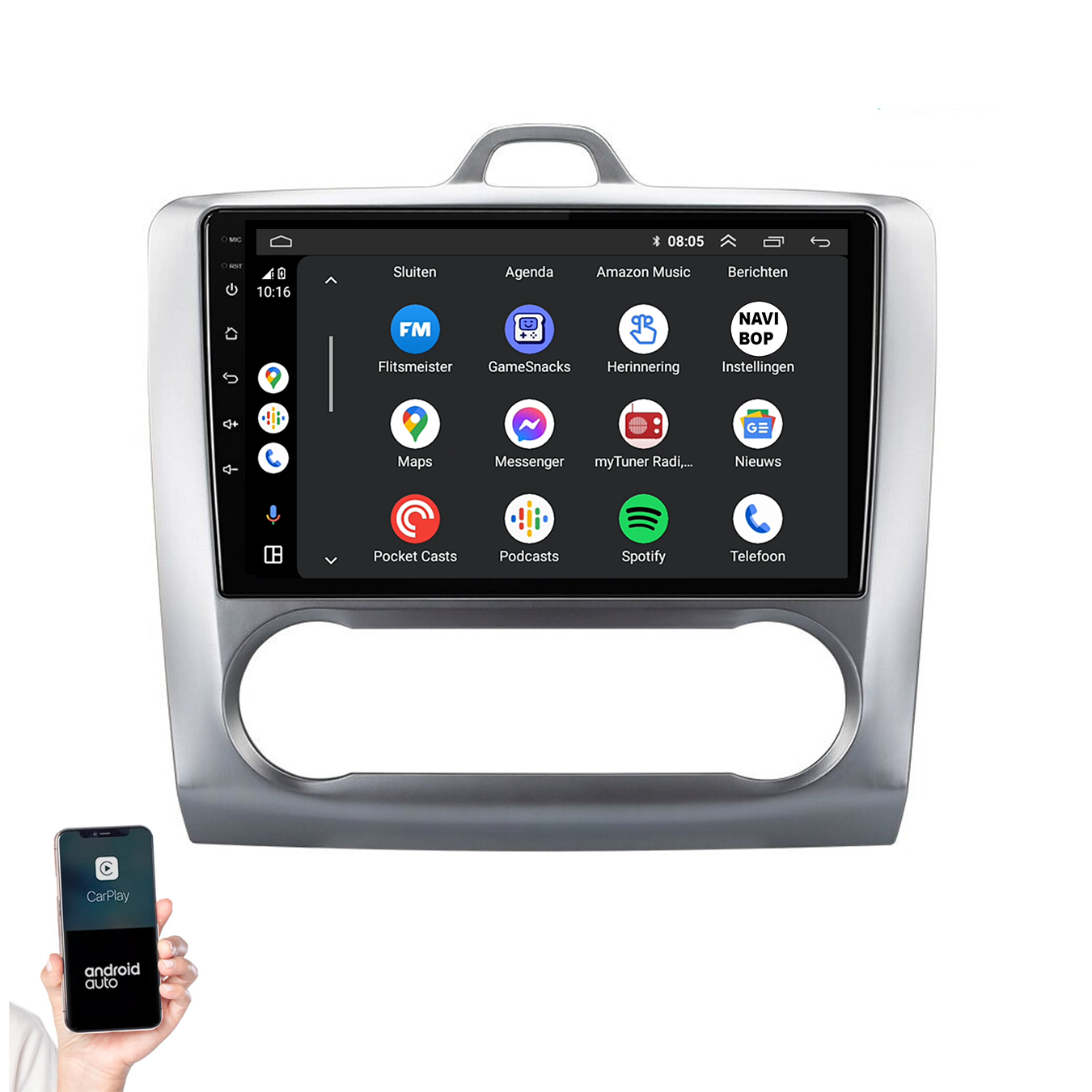 Ford Focus | Autoradio | 2004 t/m 2011 | Android 14 | Apple CarPlay & Android Auto
