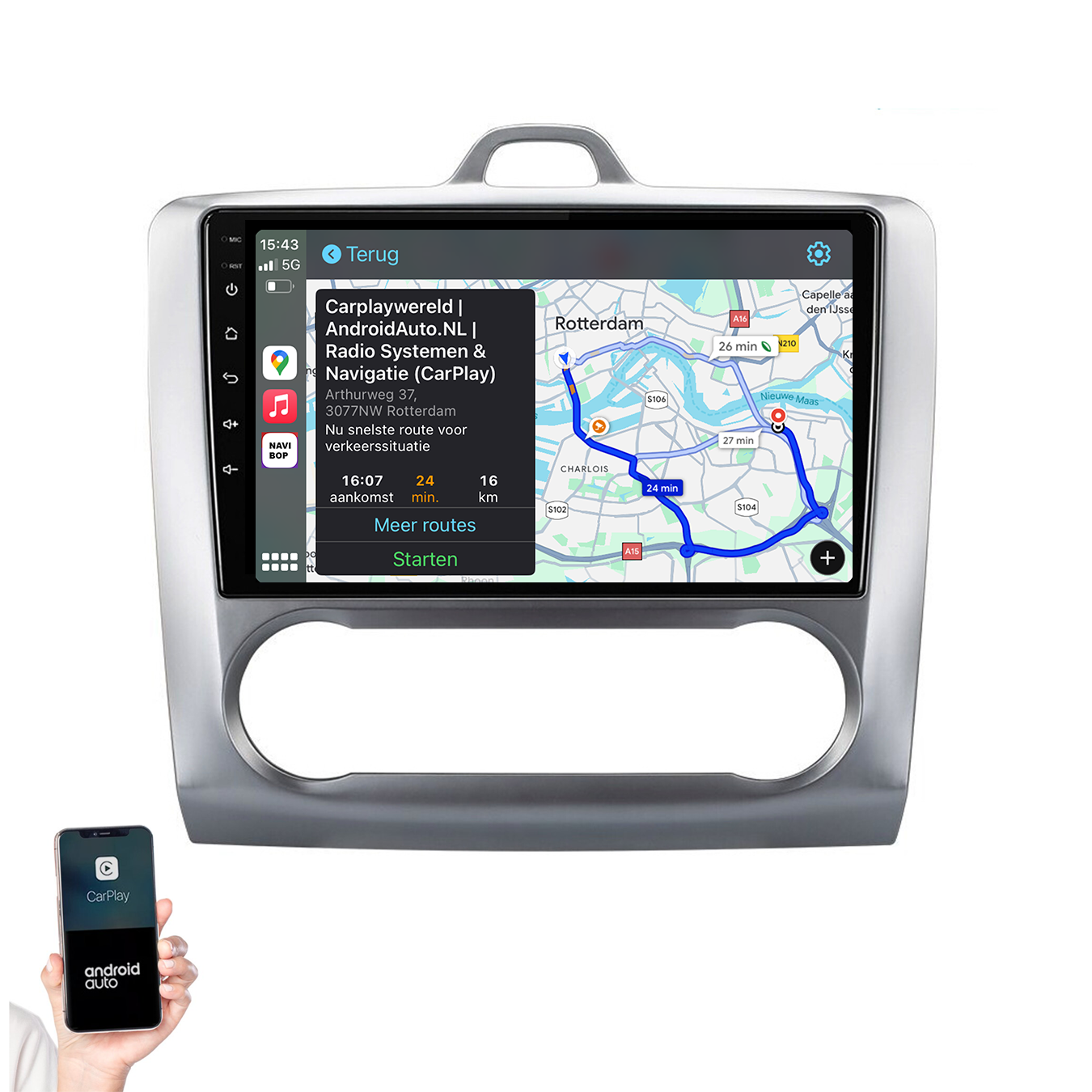 Ford Focus | Autoradio | 2004 t/m 2011 | Android 14 | Apple CarPlay & Android Auto