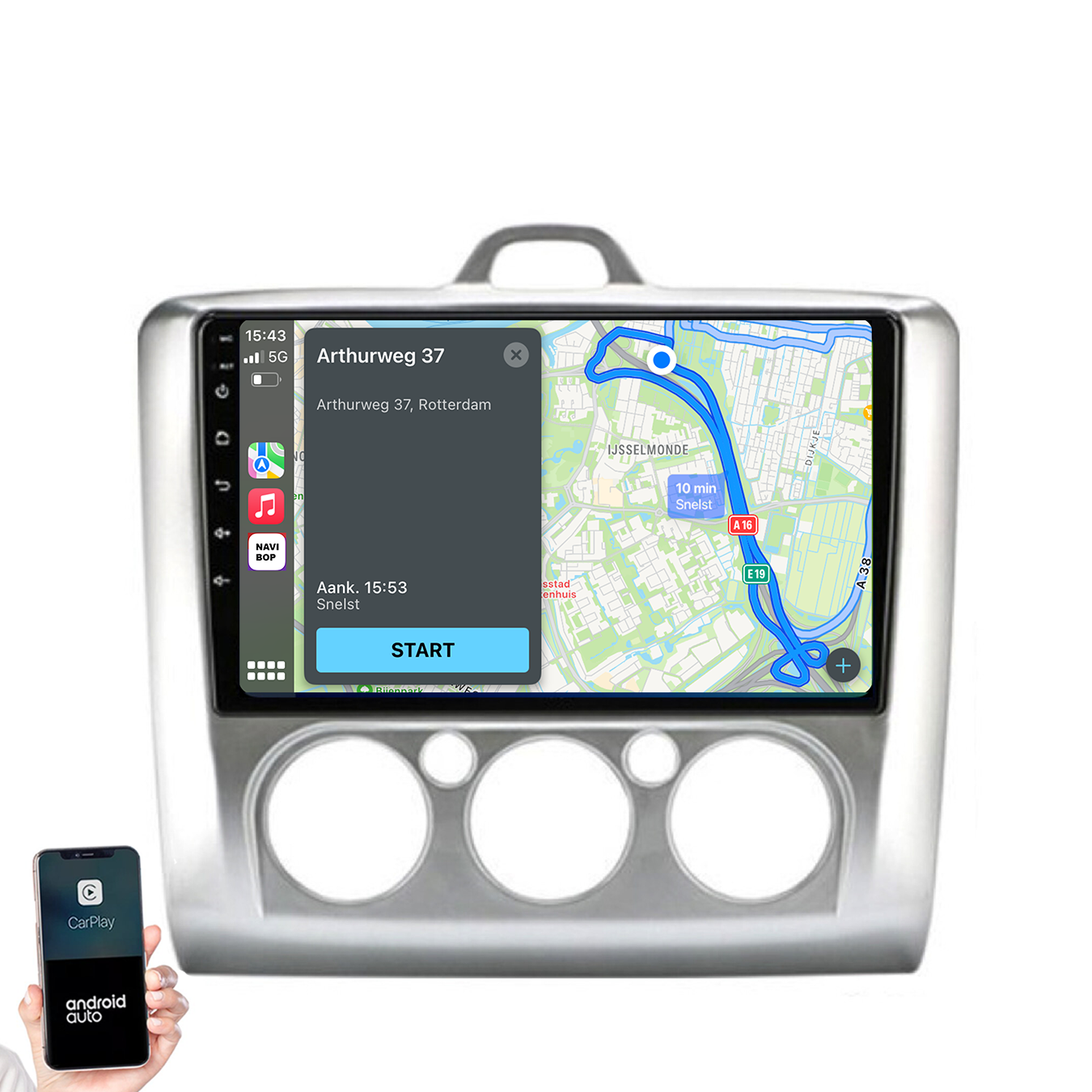 Ford Focus | Autoradio | 2004 t/m 2011 | Android 14 | Apple CarPlay & Android Auto