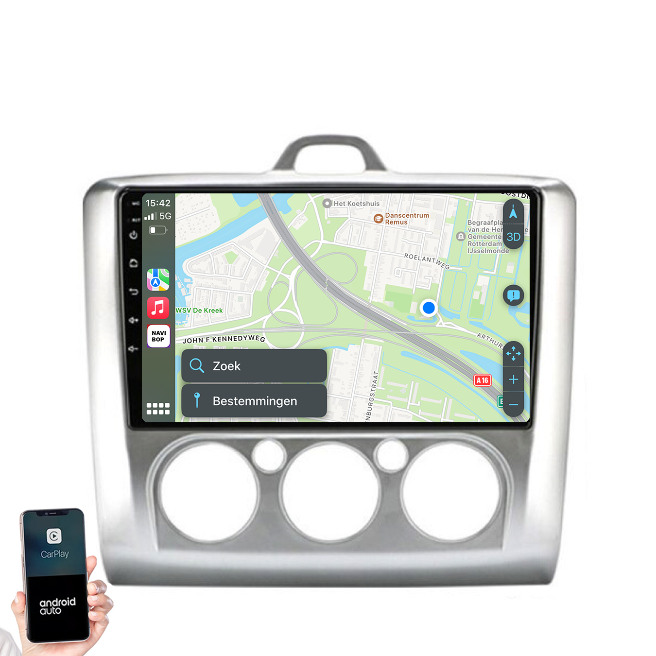Ford Focus | Autoradio | 2004 t/m 2011 | Android 14 | Apple CarPlay & Android Auto