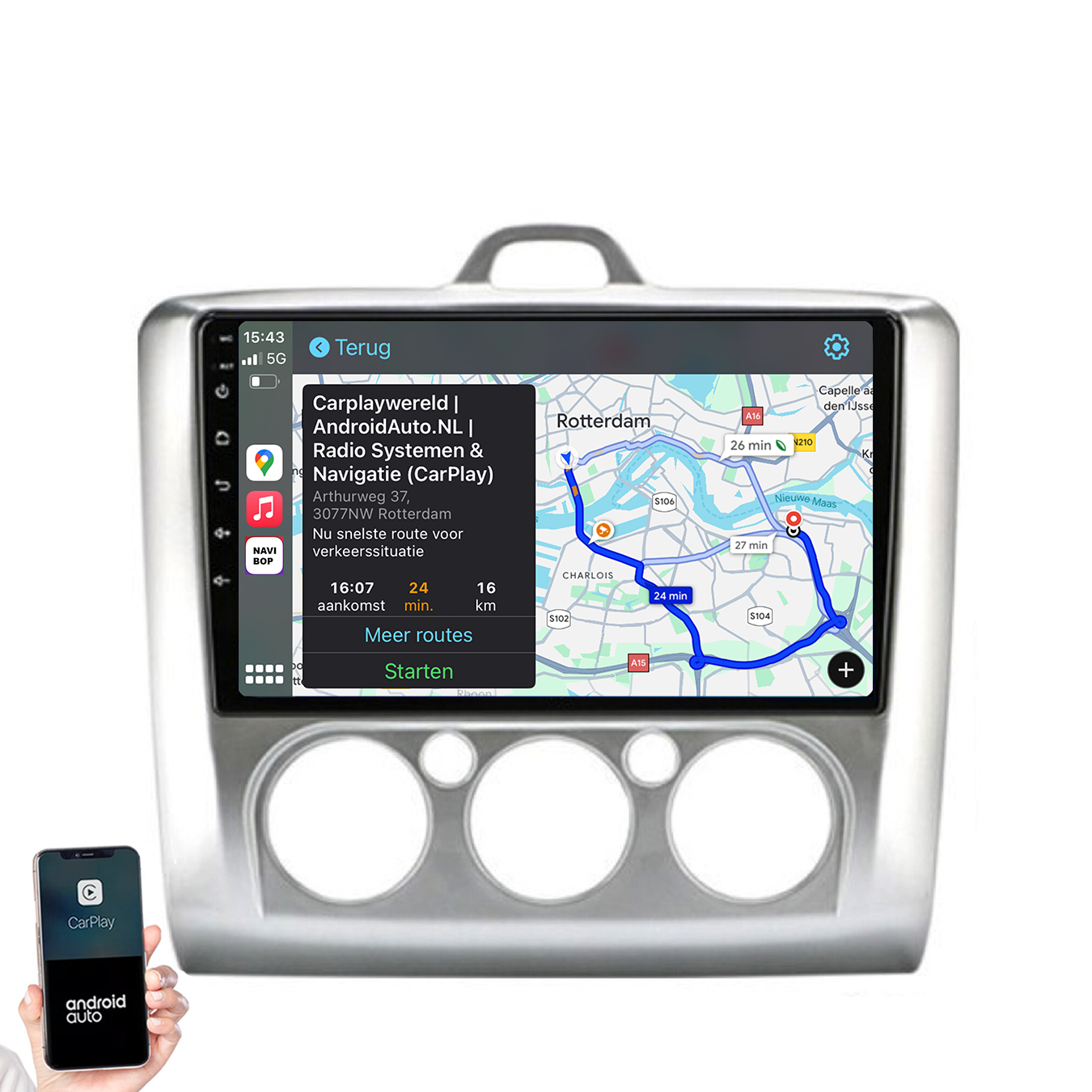 Ford Focus | Autoradio | 2004 t/m 2011 | Android 14 | Apple CarPlay & Android Auto