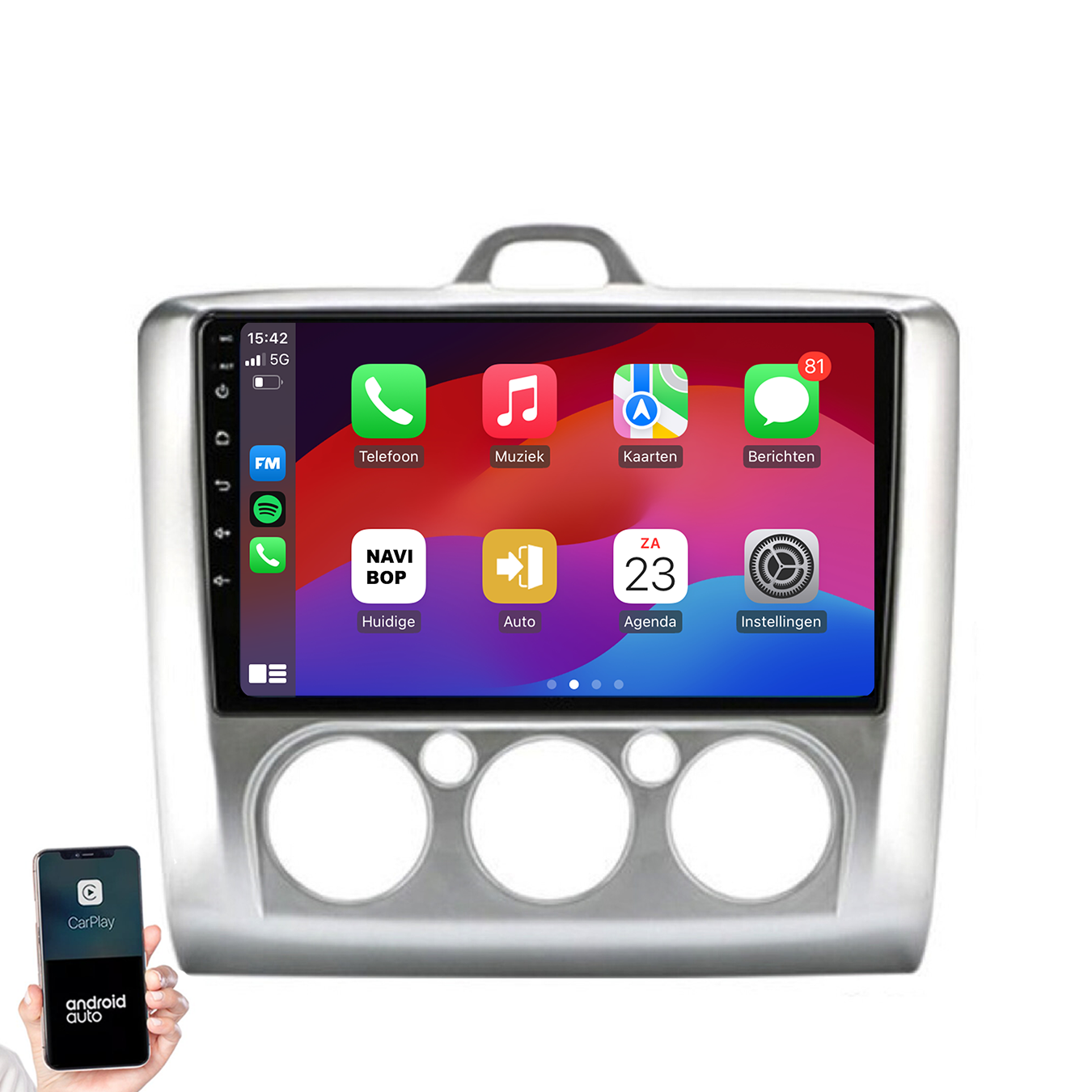 Ford Focus | Autoradio | 2004 t/m 2011 | Android 14 | Apple CarPlay & Android Auto