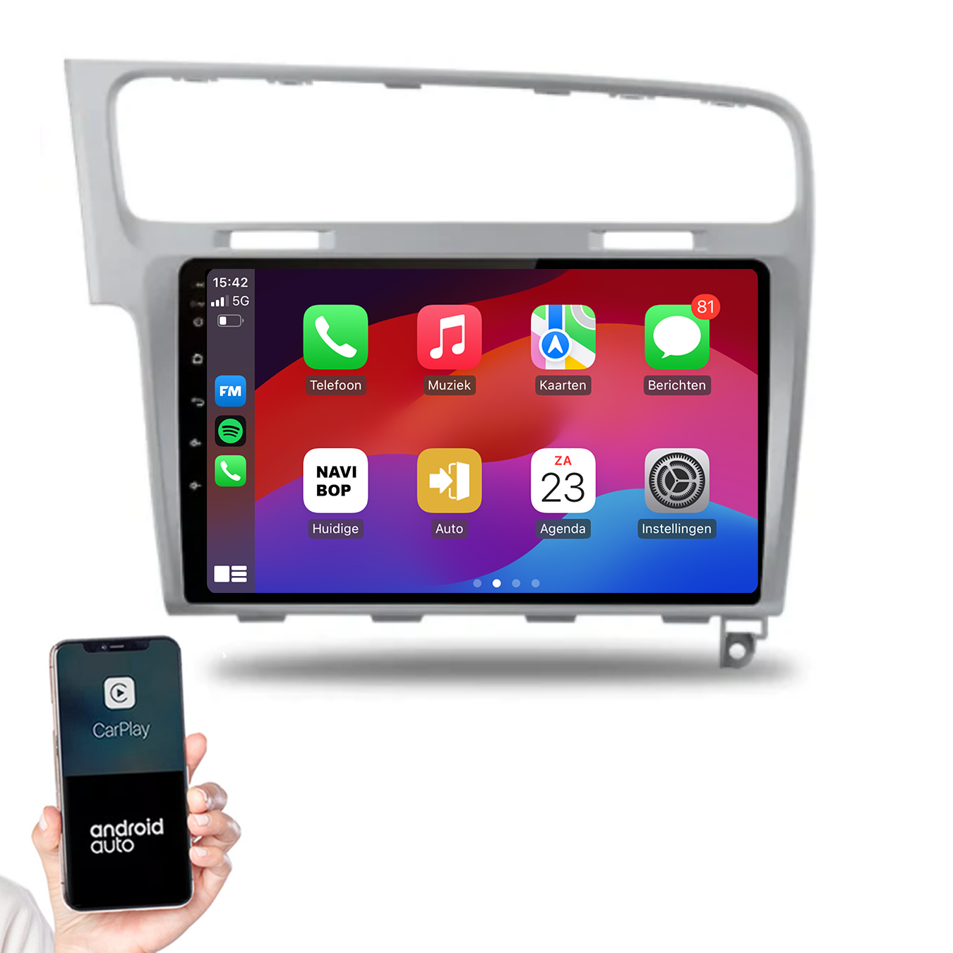 Volkswagen Golf 7 | Autoradio | 2013 t/m 2020 | Android 14 | Apple CarPlay & Android Auto