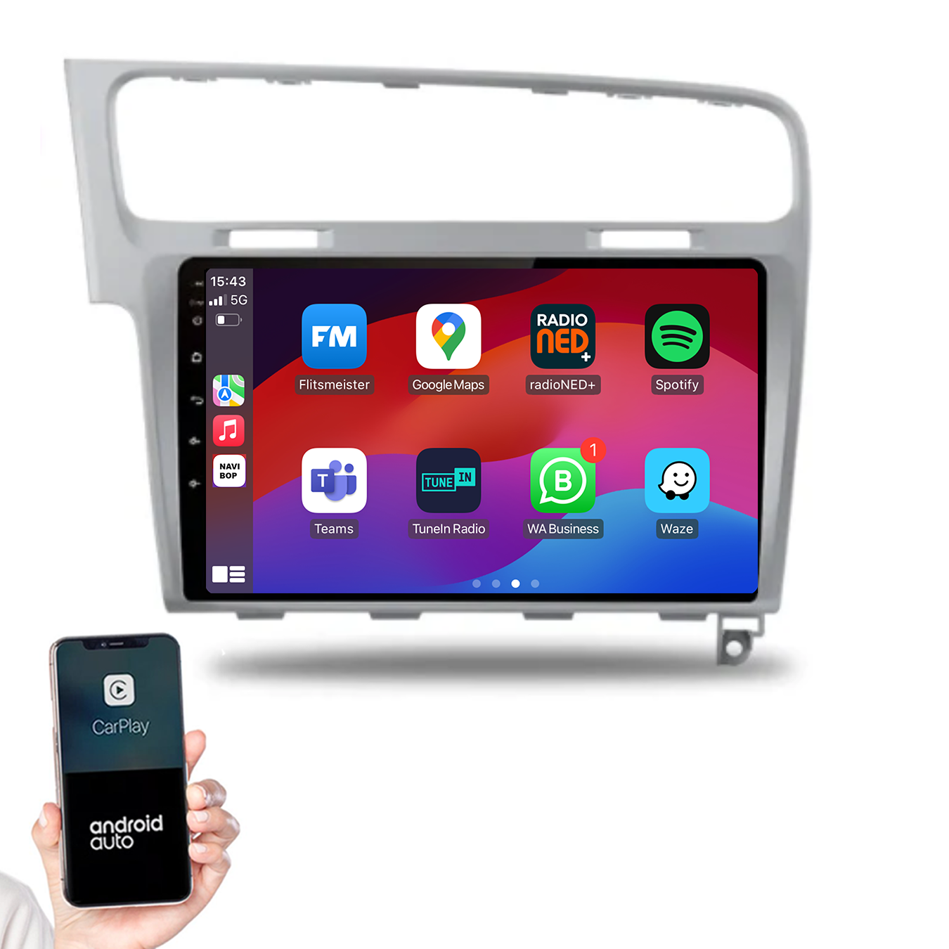 Volkswagen Golf 7 | Autoradio | 2013 t/m 2020 | Android 14 | Apple CarPlay & Android Auto