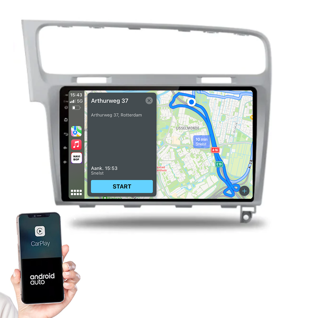 Volkswagen Golf 7 | Autoradio | 2013 t/m 2020 | Android 14 | Apple CarPlay & Android Auto