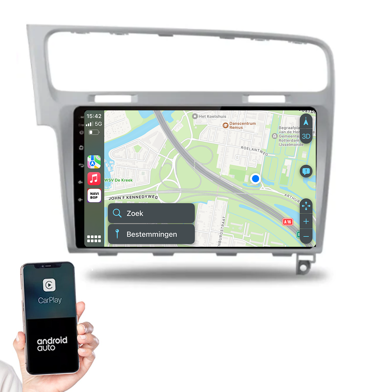 Volkswagen Golf 7 | Autoradio | 2013 t/m 2020 | Android 14 | Apple CarPlay & Android Auto