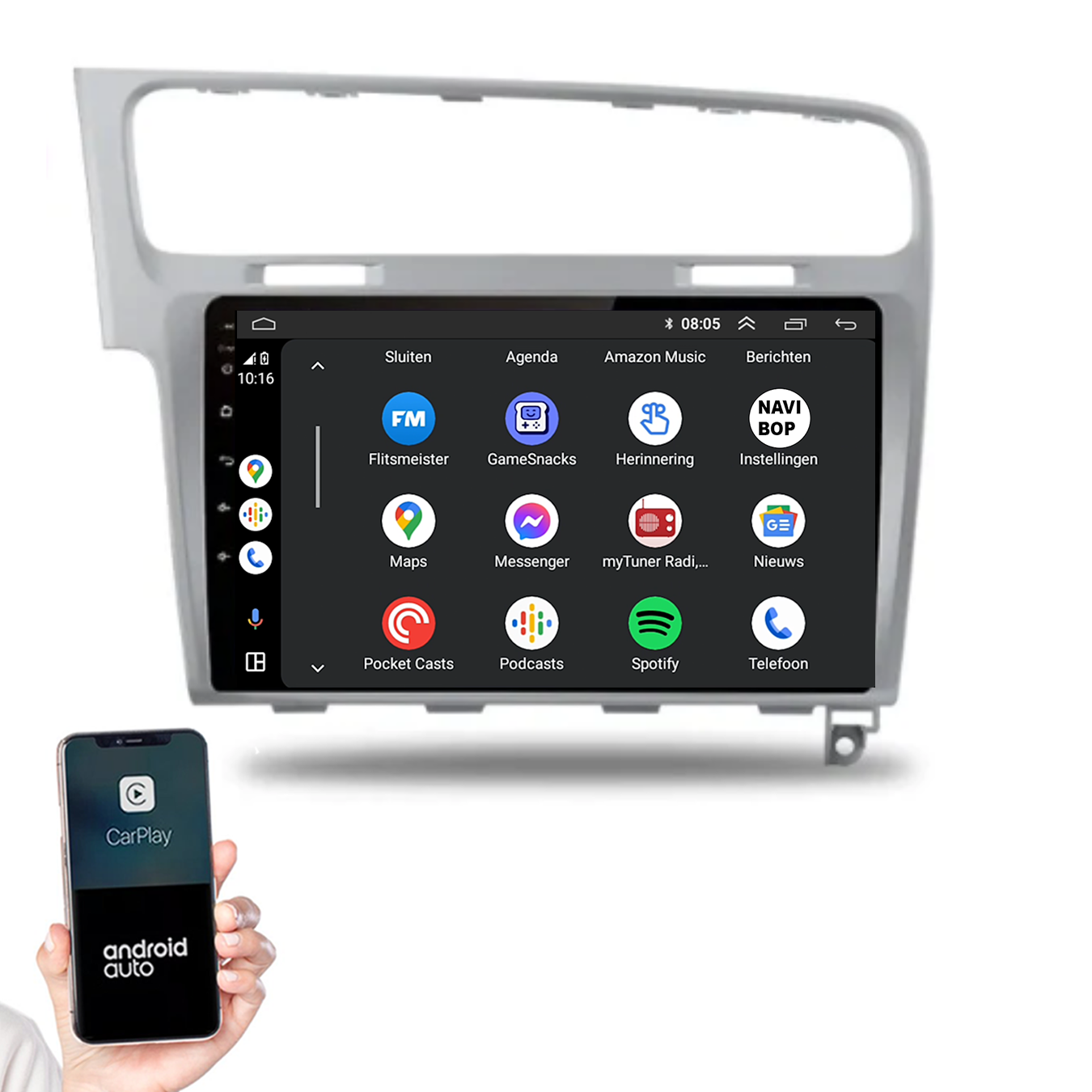 Volkswagen Golf 7 | Autoradio | 2013 t/m 2020 | Android 14 | Apple CarPlay & Android Auto