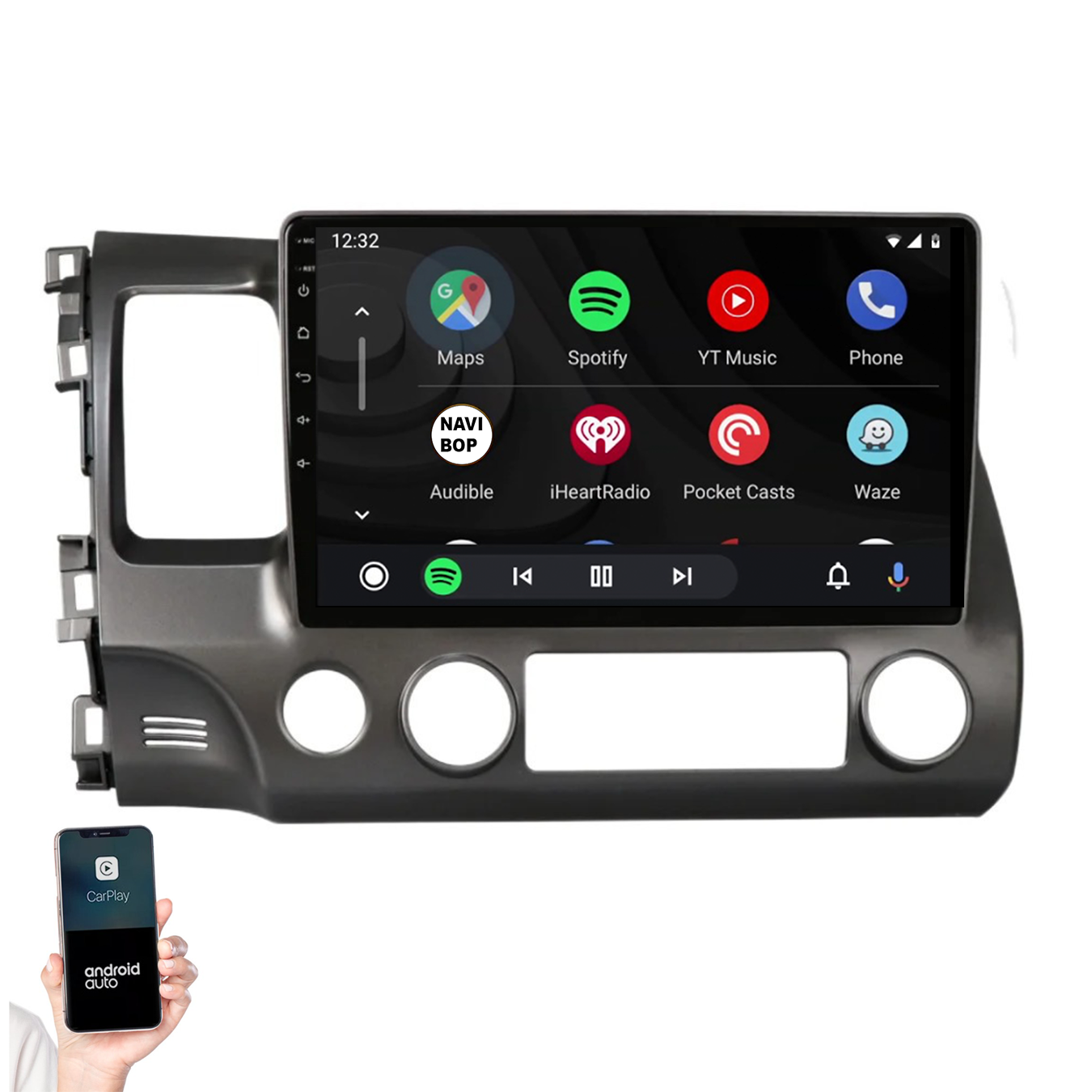 Honda Civic | Autoradio | 2007 t/m 2011 | Android 14 | Apple CarPlay & Android Auto