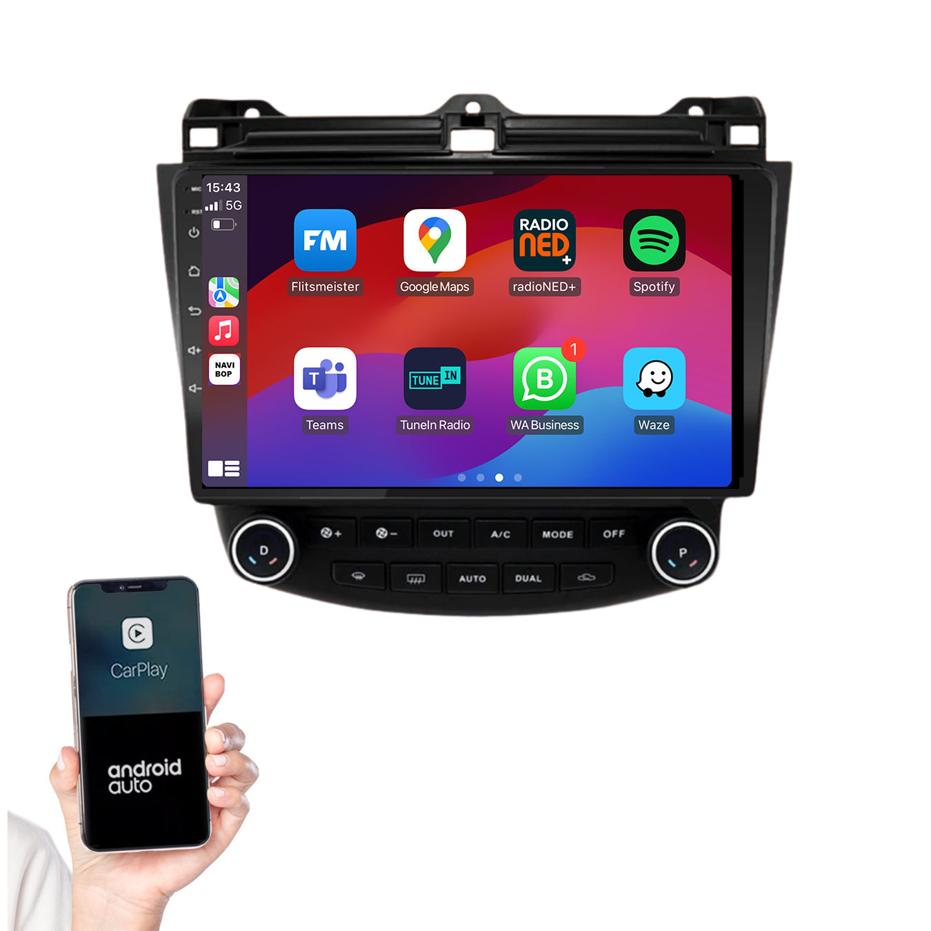 Honda Accord | Autoradio | 2003 t/m 2008 | Android 14 | Apple CarPlay & Android Auto