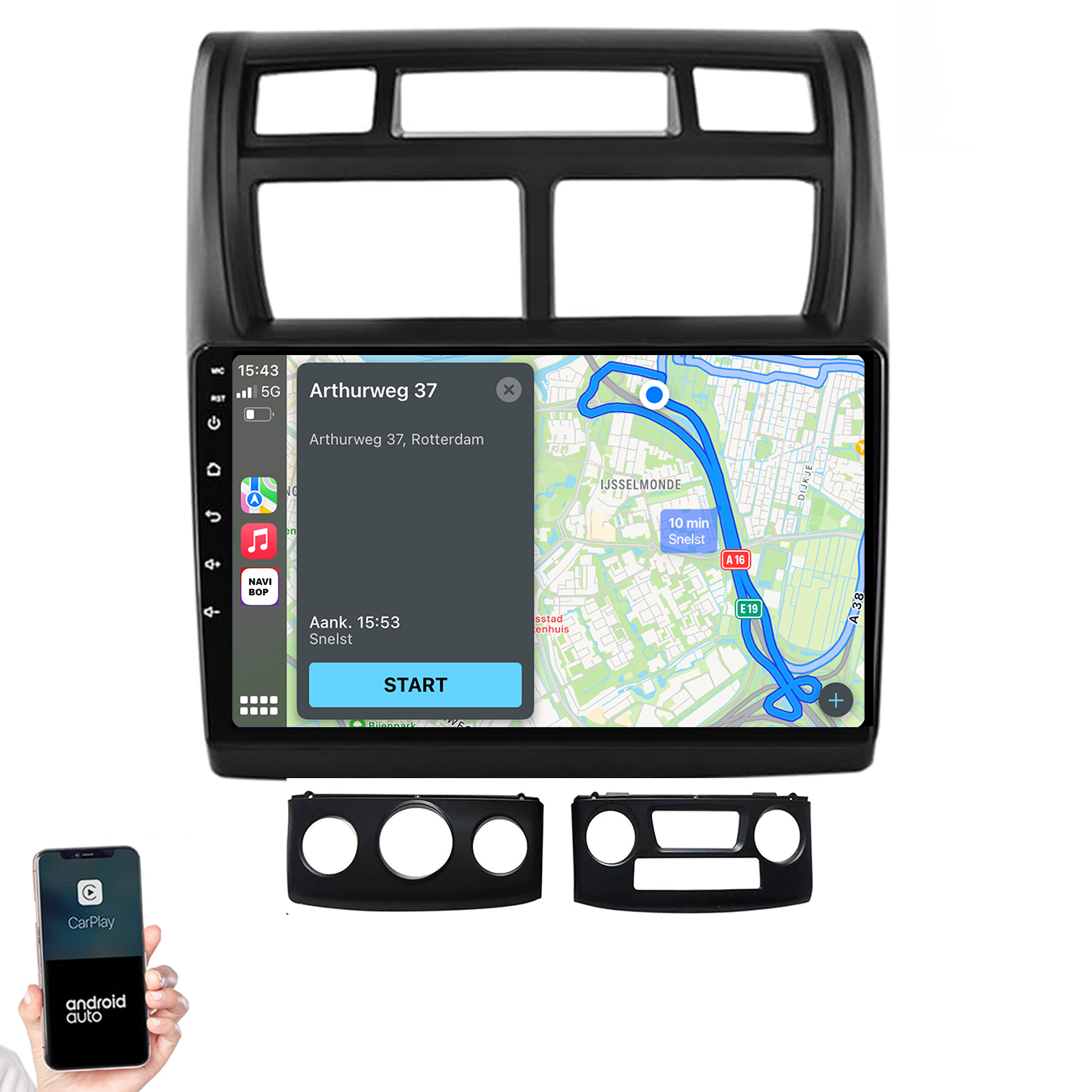 Kia Sportage | Autoradio | 2007 t/m 2012 | Android 14 | Apple CarPlay & Android Auto