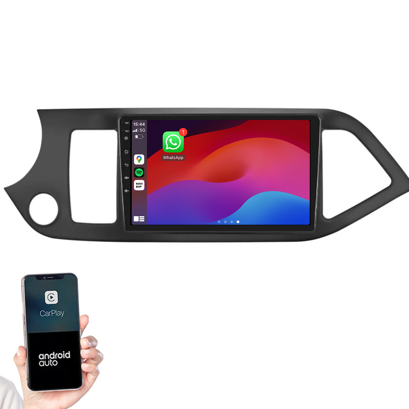 Kia Picanto | Autoradio |2011 t/m 2017 | Android 14 | Apple CarPlay & Android Auto