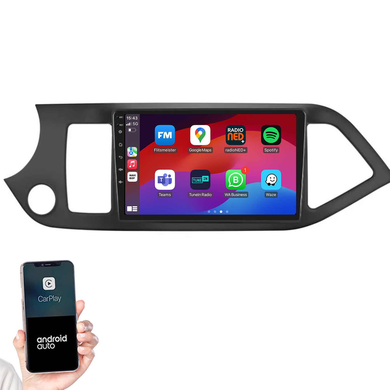 Kia Picanto | Autoradio |2011 t/m 2017 | Android 14 | Apple CarPlay & Android Auto