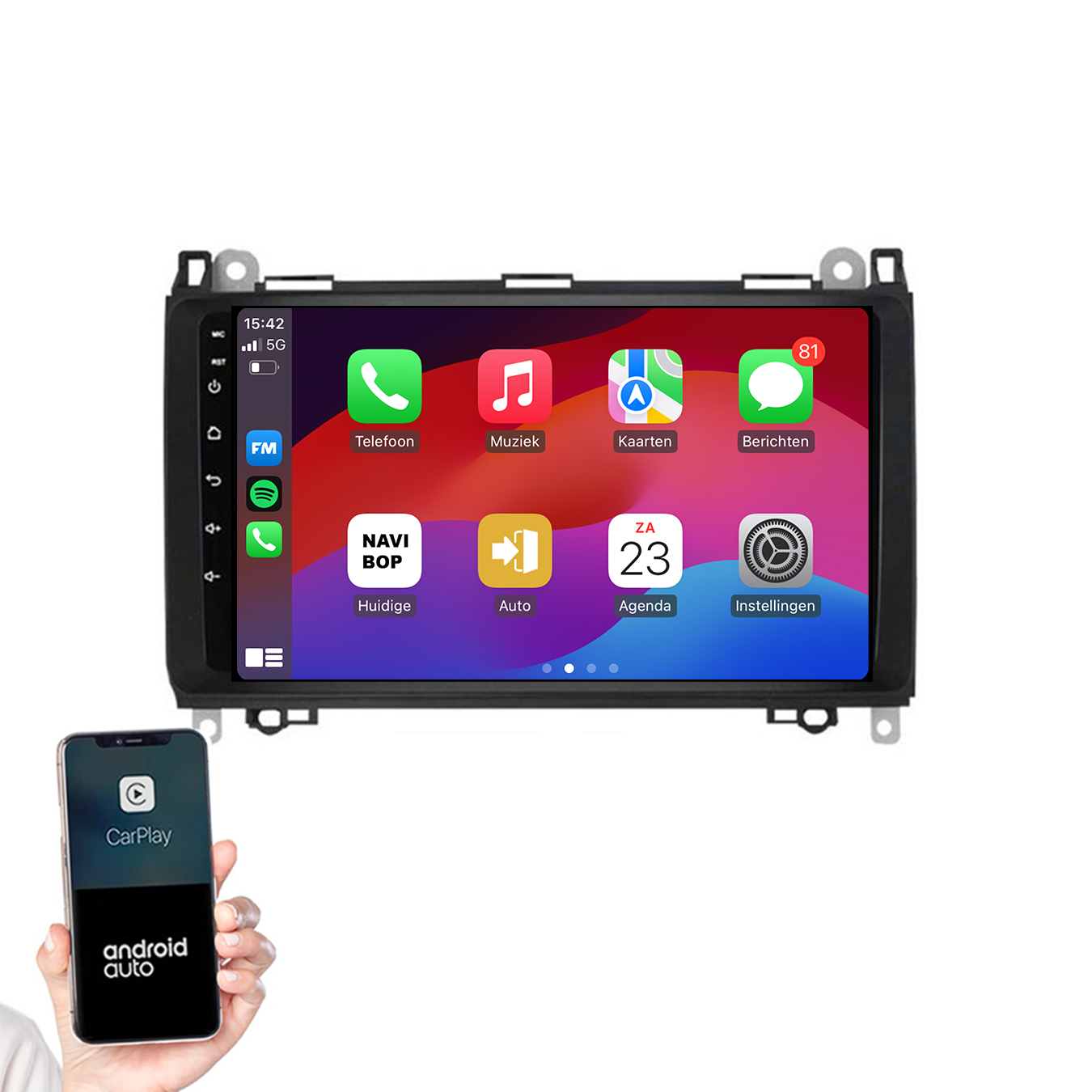 Mercedes B-klasse | Autoradio | 2005 t/m 2011 | Android 14 | Apple CarPlay & Android Auto