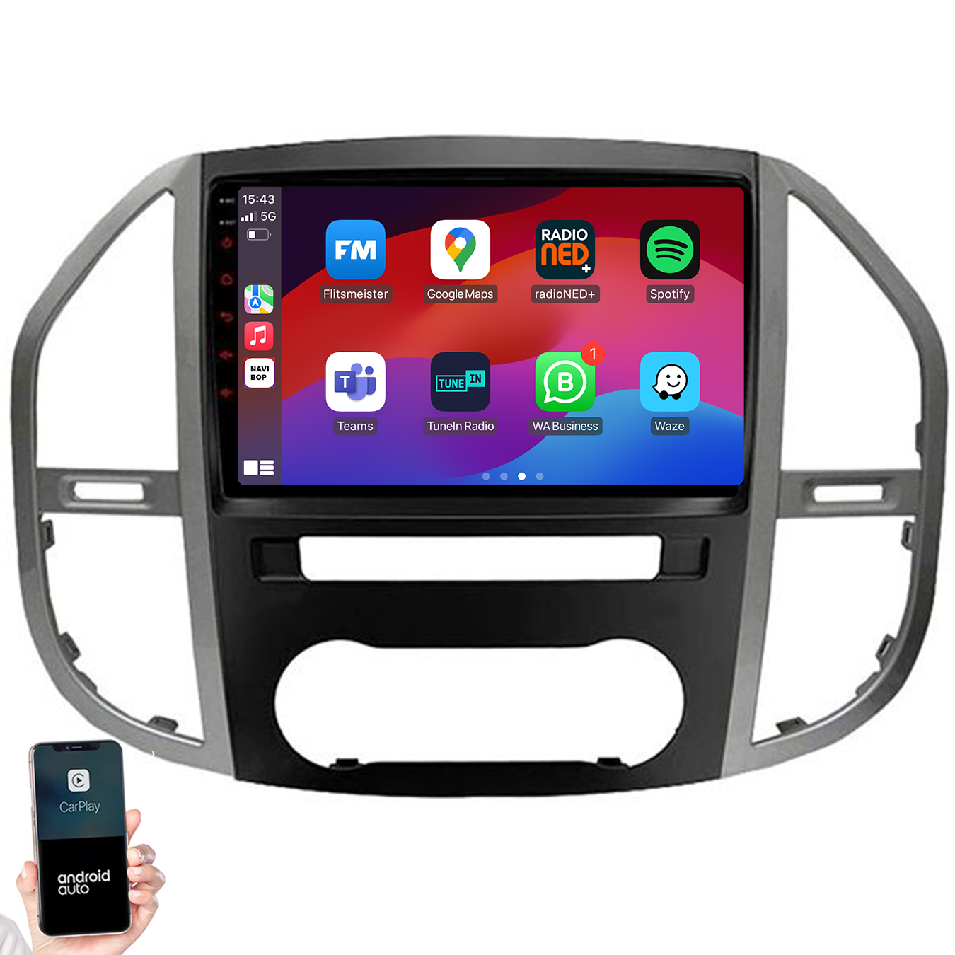 Mercedes Vito | Autoradio | 2014 t/m 2021 | Android 14 | Apple CarPlay & Android Auto