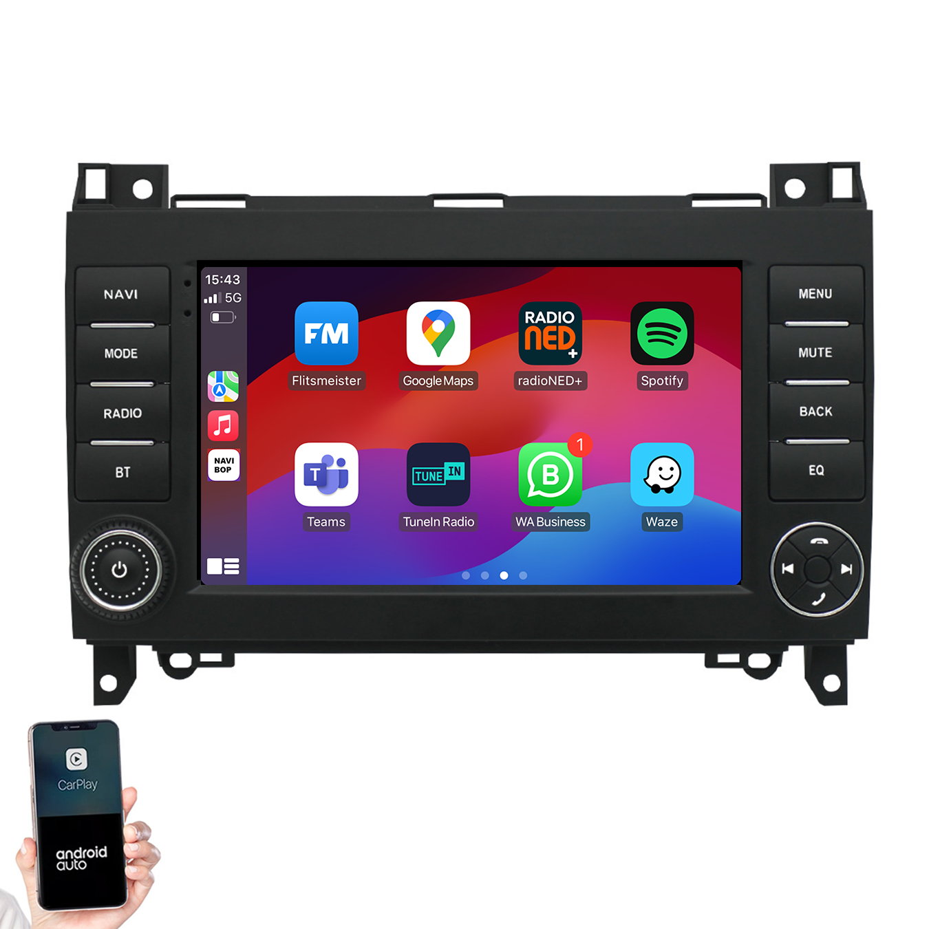 Mercedes B-klasse | Autoradio | 2005 t/m 2011 | Android 14 | Apple CarPlay & Android Auto