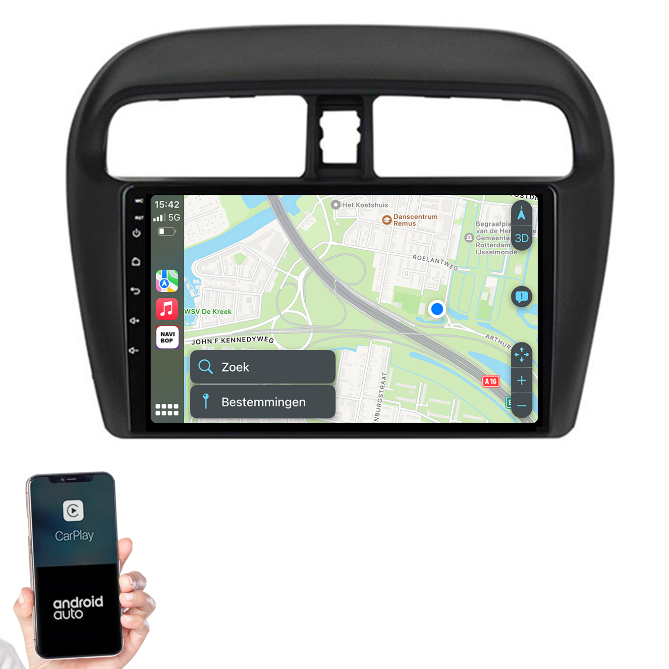 Mitsubishi Spacestar | Autoradio | 2012 t/m 2018 | Android 14 | Apple CarPlay & Android Auto