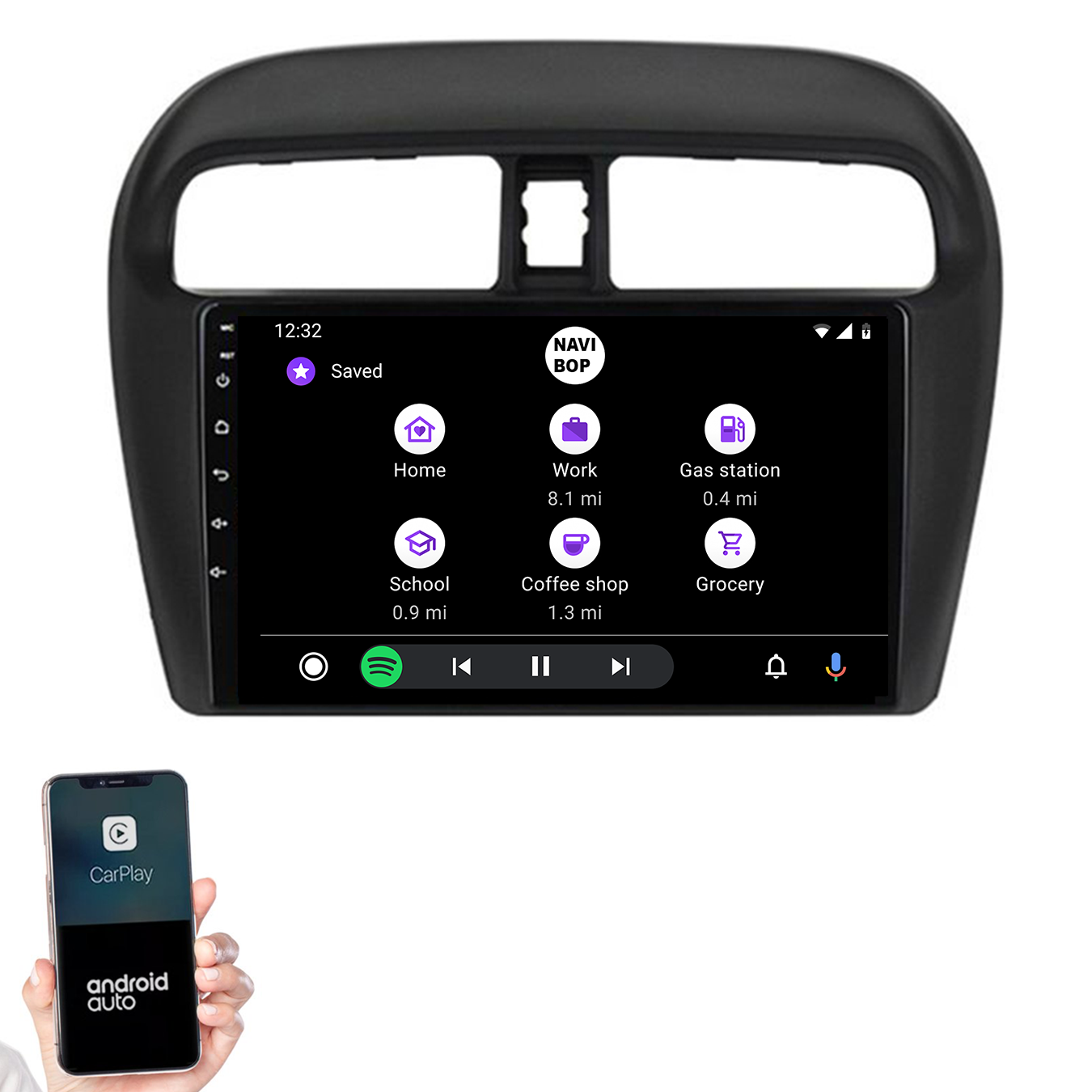 Mitsubishi Mirage | Autoradio | 2012 t/m 2018 | Android 14 | Apple CarPlay & Android Auto