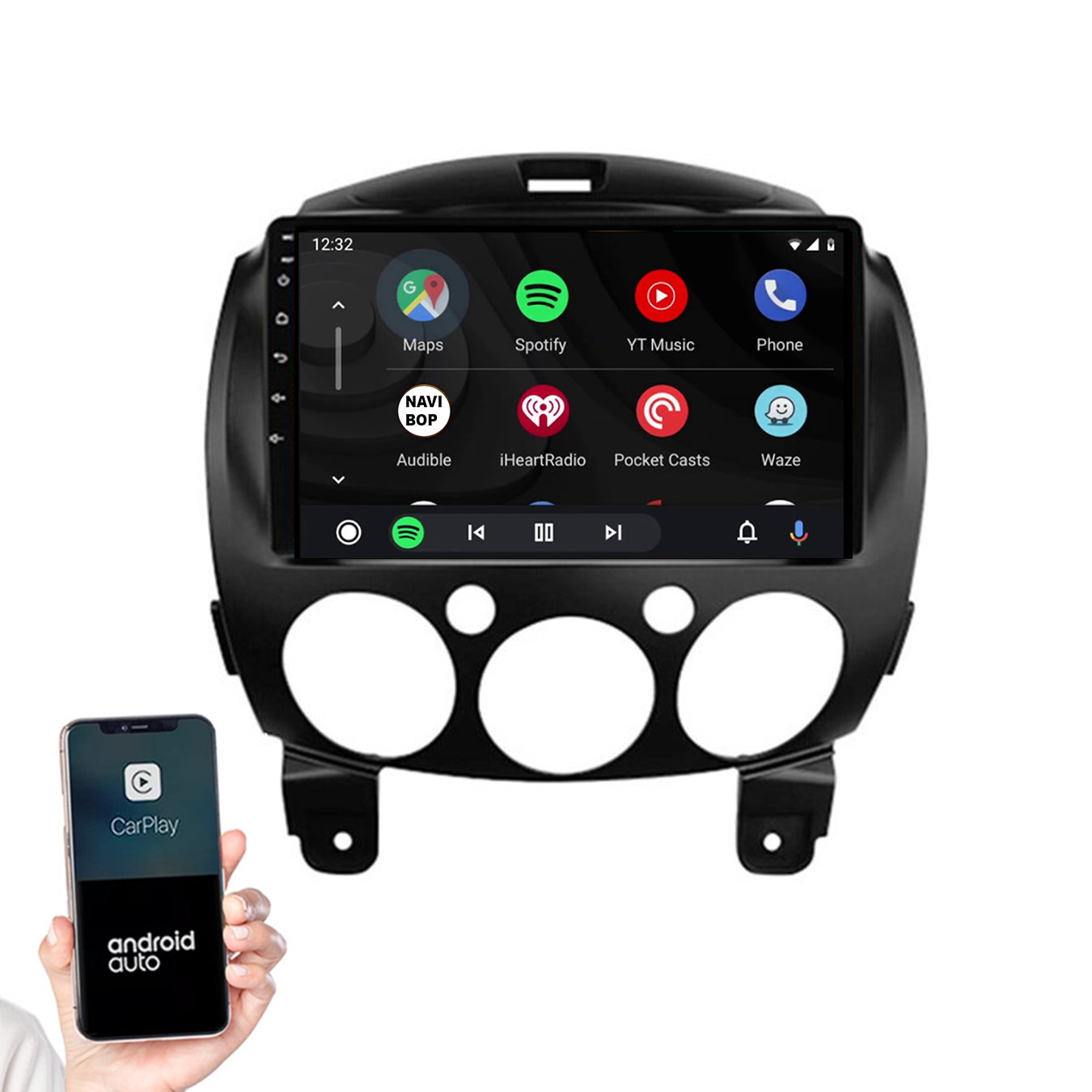 Mazda 2 | Autoradio | 2007 t/m 2014 | Android 14 | Apple CarPlay & Android Auto