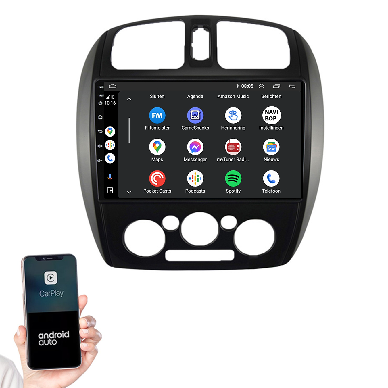 Mazda 323 | Autoradio | 2003 t/m 2009 | Android 14 | Apple CarPlay & Android Auto
