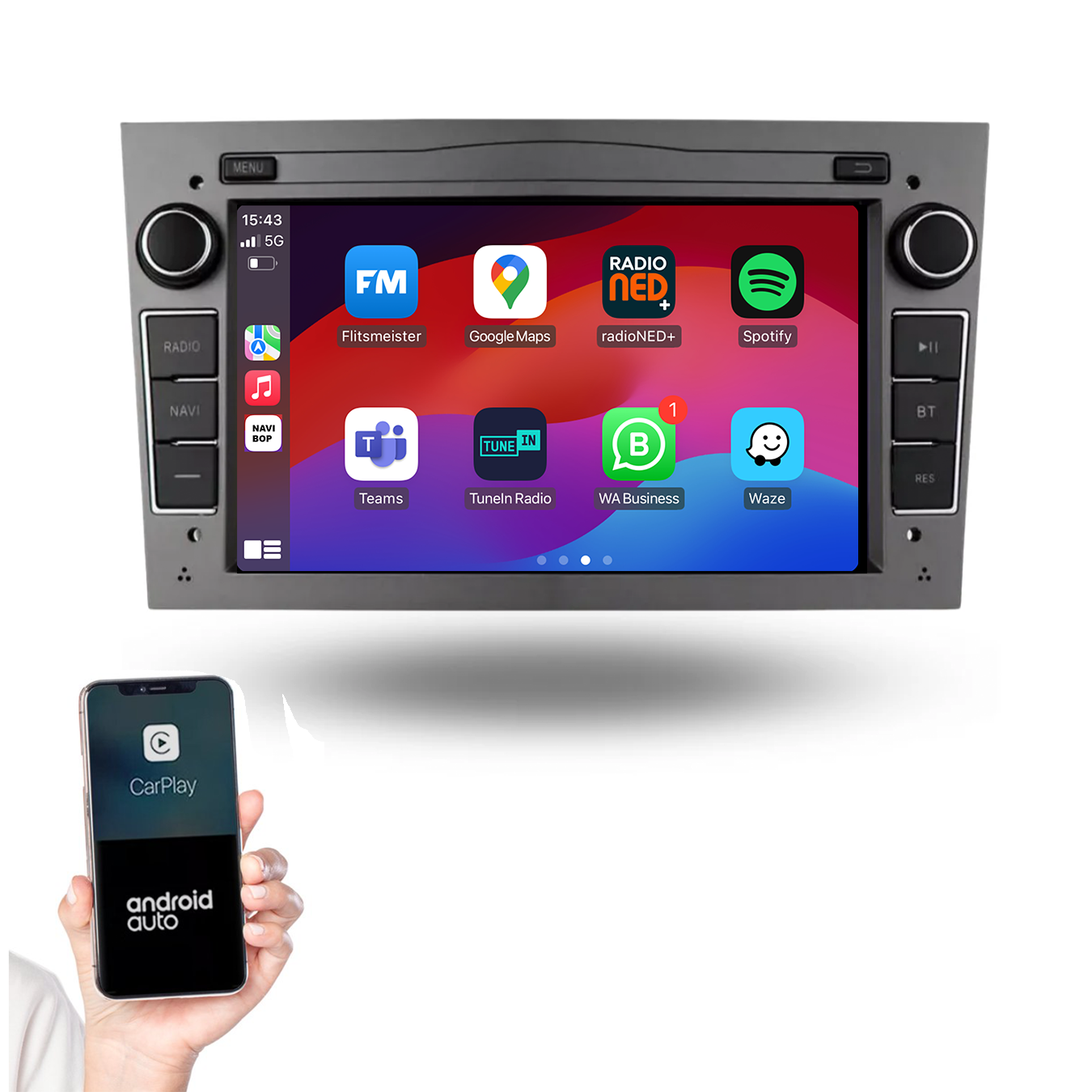 Opel Zafira | Autoradio | 2004 t/m 2012| Android 14 | Apple CarPlay & Android Auto