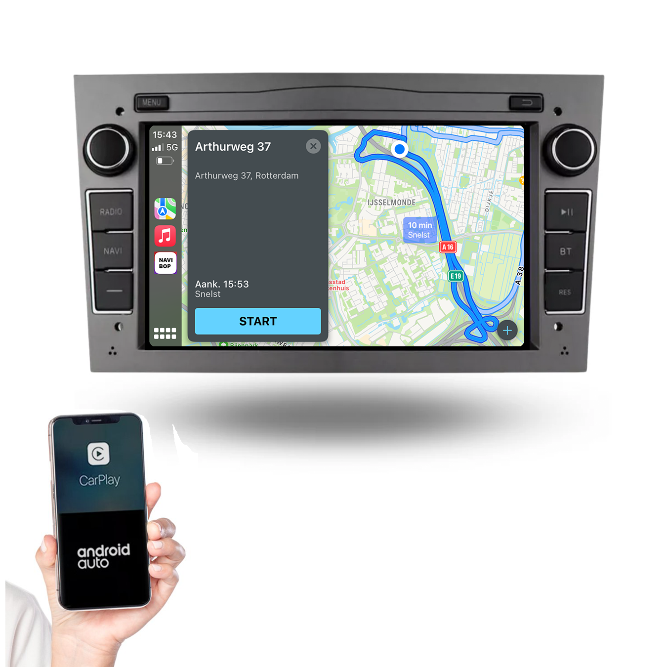 Opel Astra H | Autoradio | 2004 t/m 2010 | Android 14 | Apple CarPlay & Android Auto