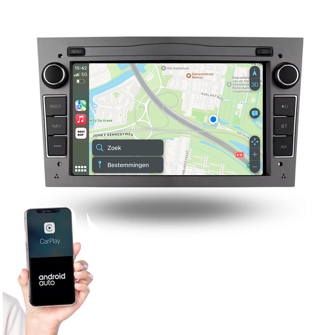 Opel Zafira | Autoradio | 2004 t/m 2012| Android 14 | Apple CarPlay & Android Auto