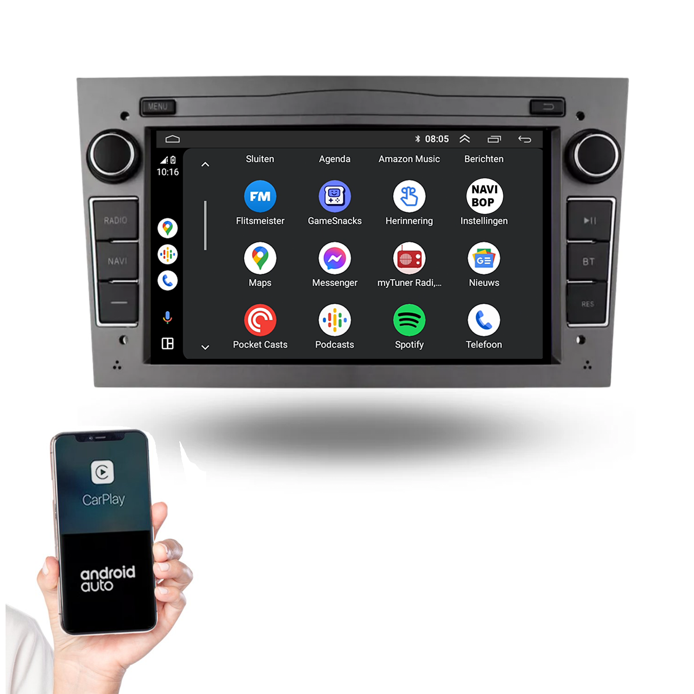 Opel Astra H | Autoradio | 2004 t/m 2010 | Android 14 | Apple CarPlay & Android Auto