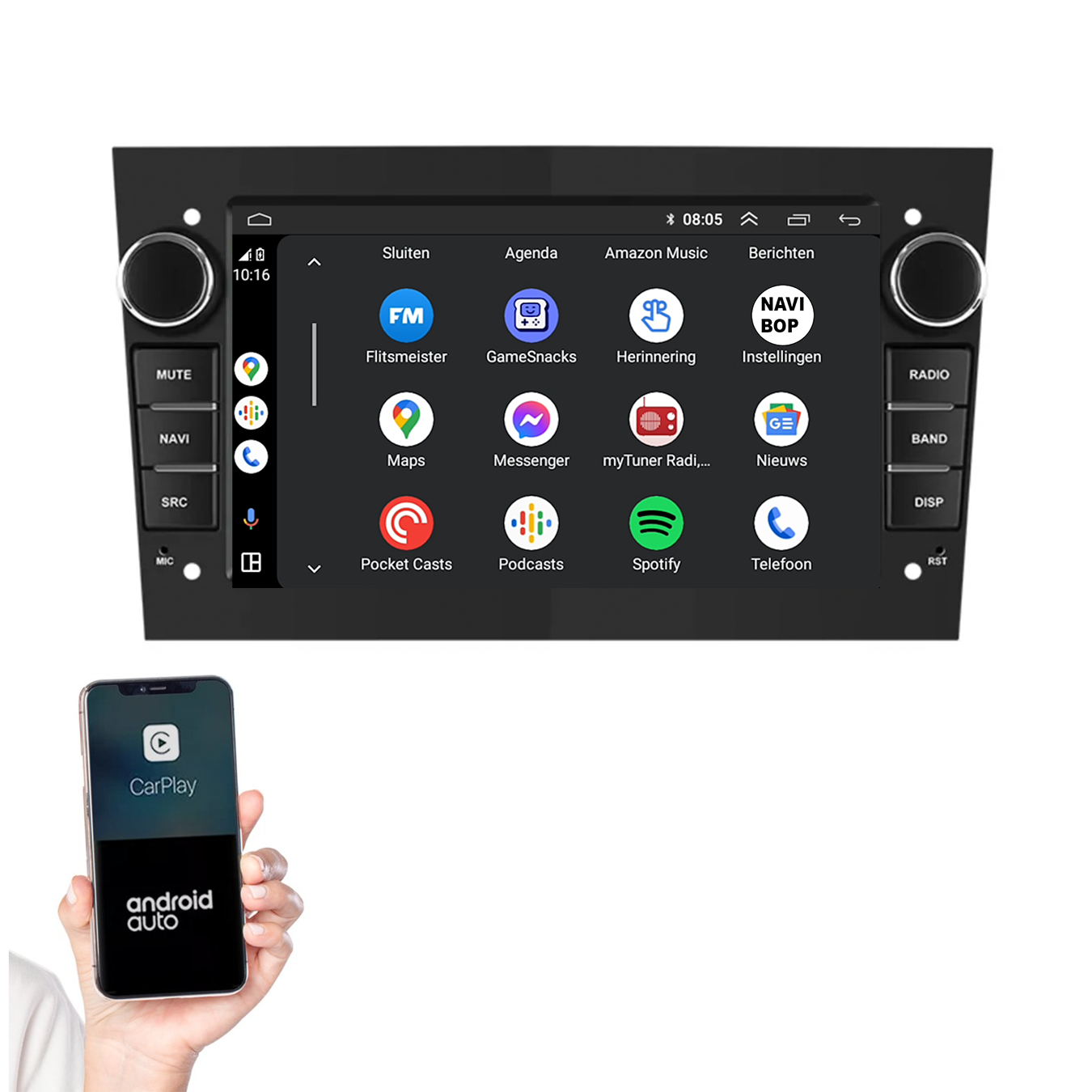 Opel Meriva | Autoradio | 2003 t/m 2012 | Android 14 | Apple CarPlay & Android Auto