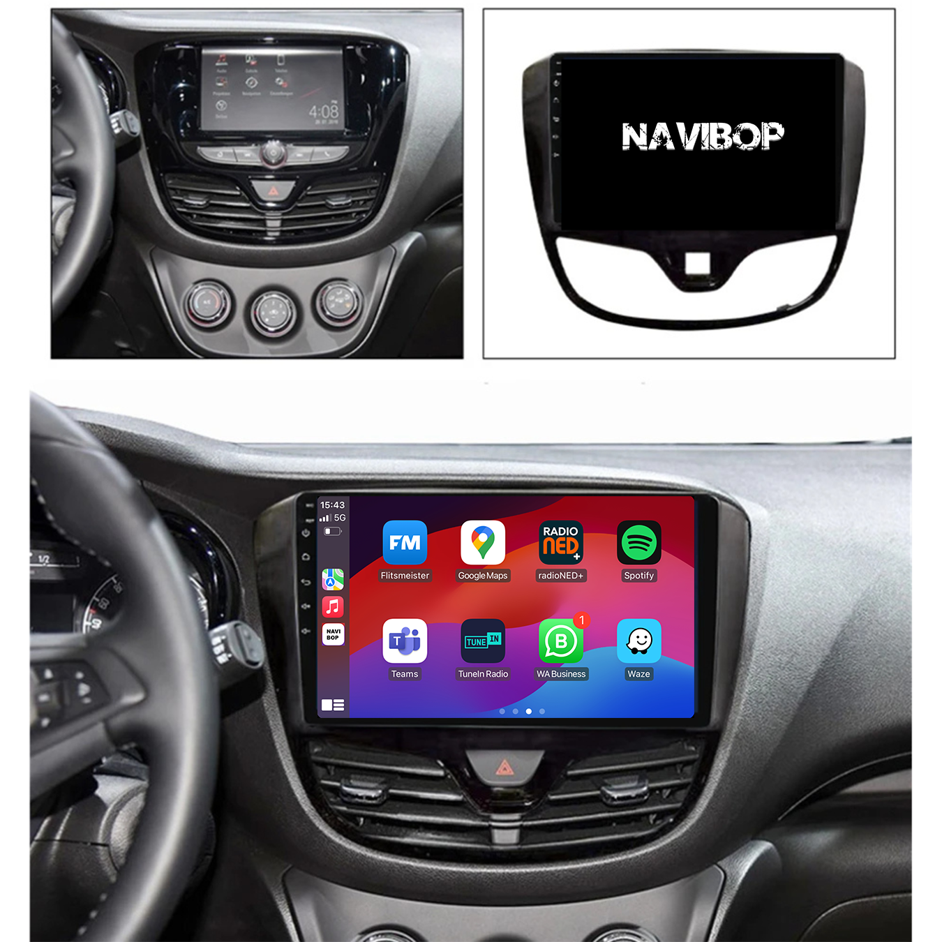 Opel Karl | Autoradio | 2015 t/m 2020 | Android 14 | Apple CarPlay & Android Auto