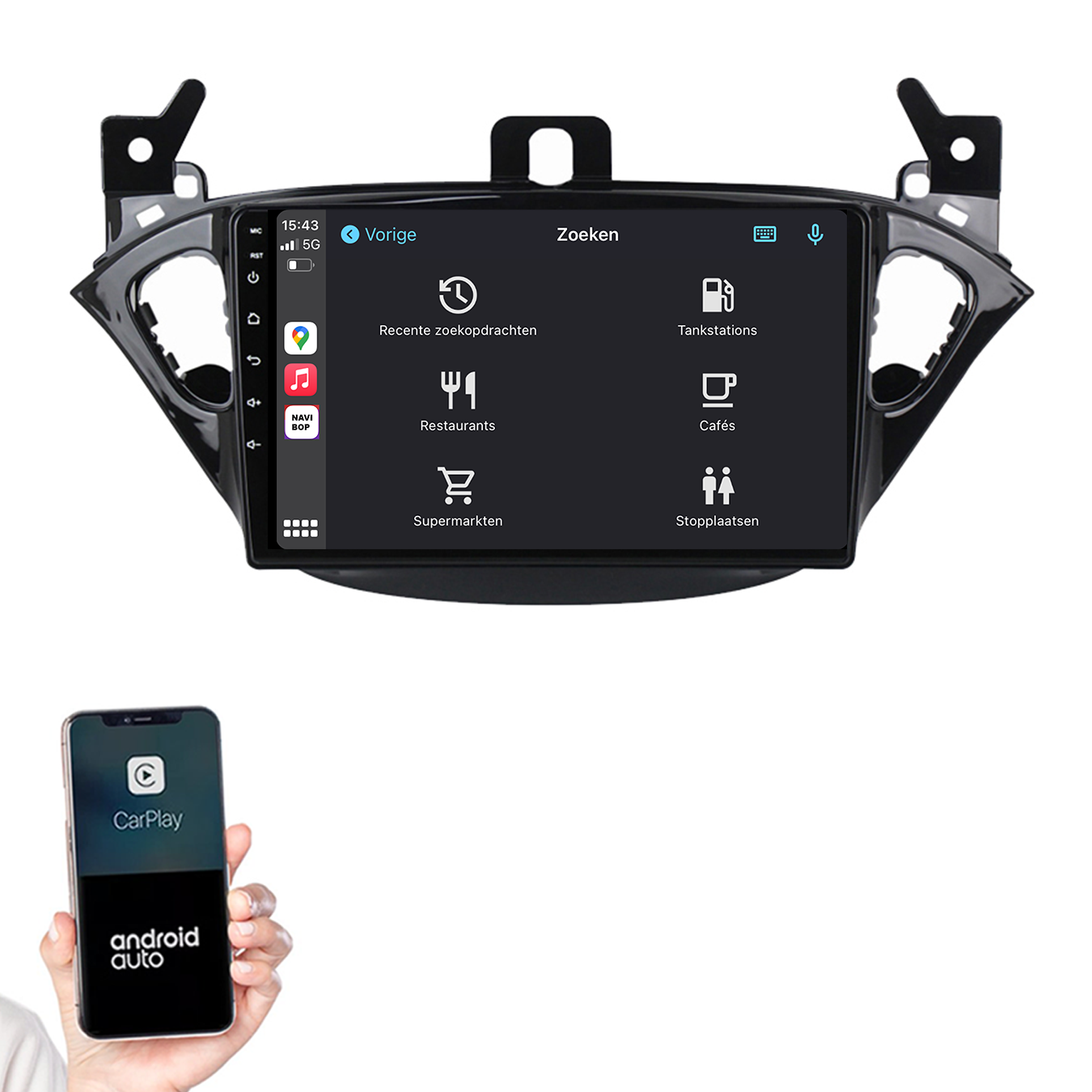 Opel Corsa E | Autoradio | 2015 t/m 2020 | Android 14 | Apple CarPlay & Android Auto